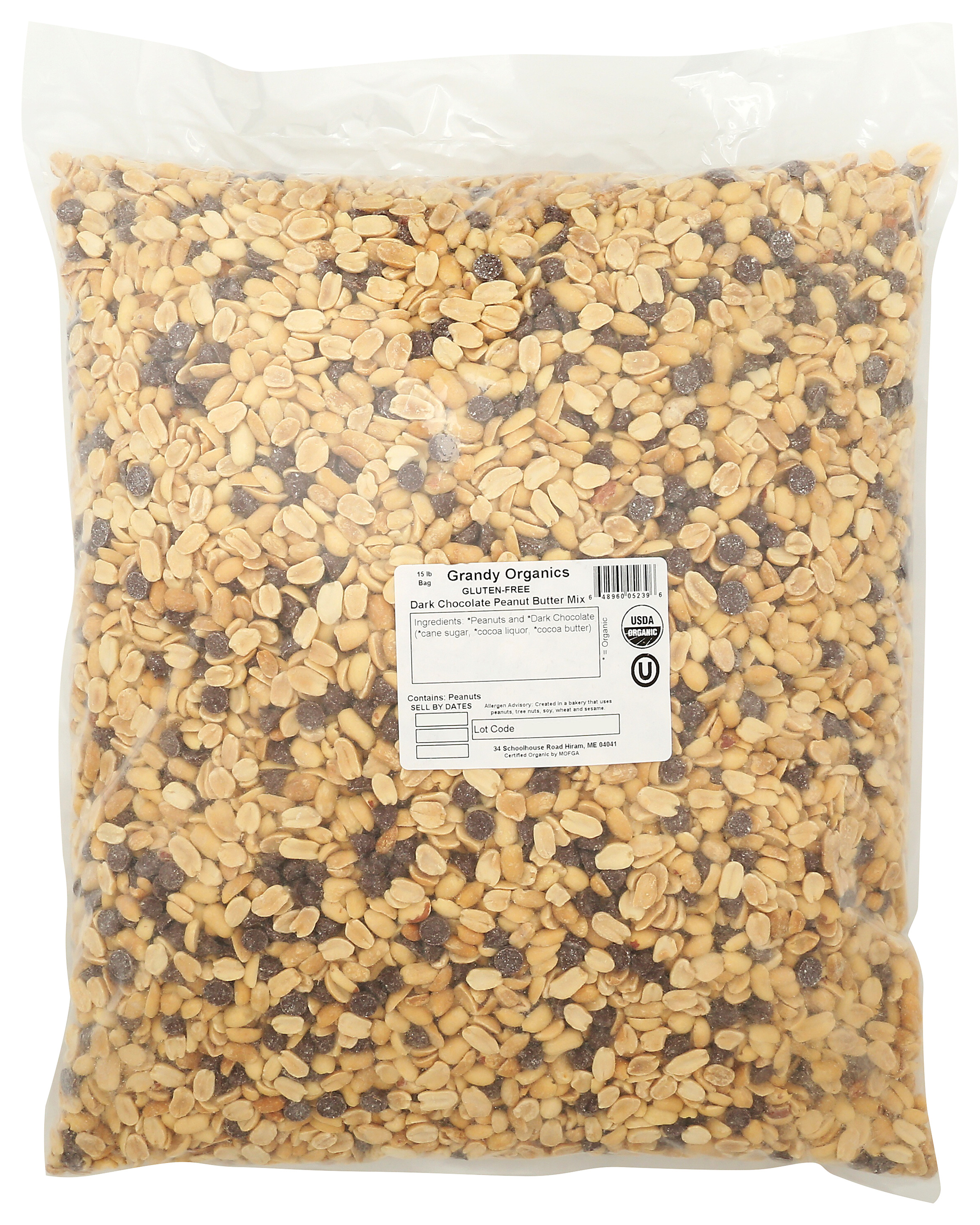 Grandy Organics 15 Lb Dark Chocolate Peanut Butter Trail Mix Organic