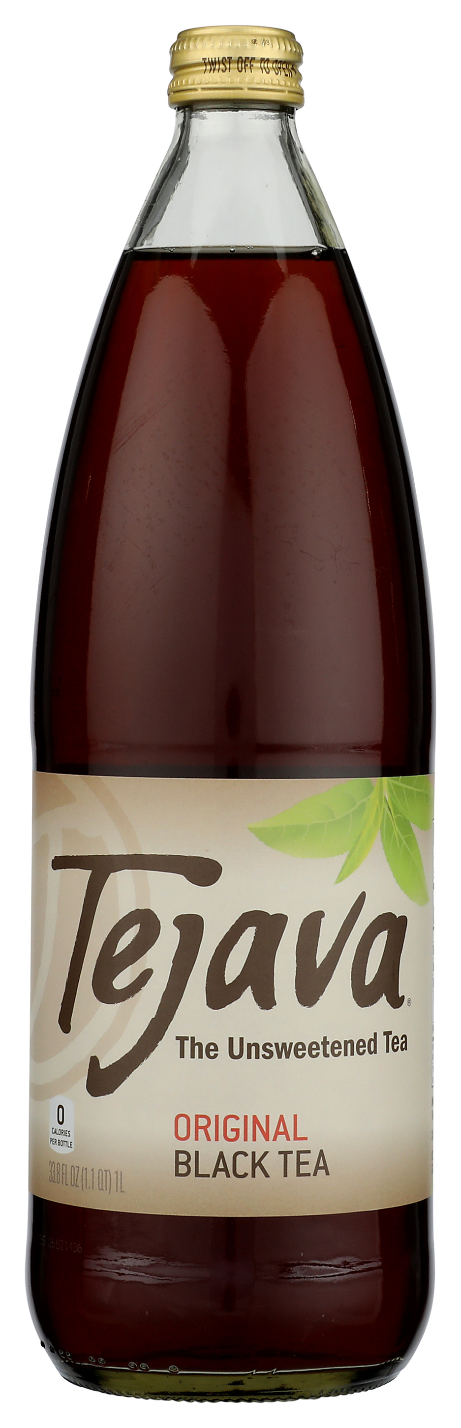 Tejava Original Black Unsweetened Tea 1 Liter Bottle 33.8 Fl. Oz