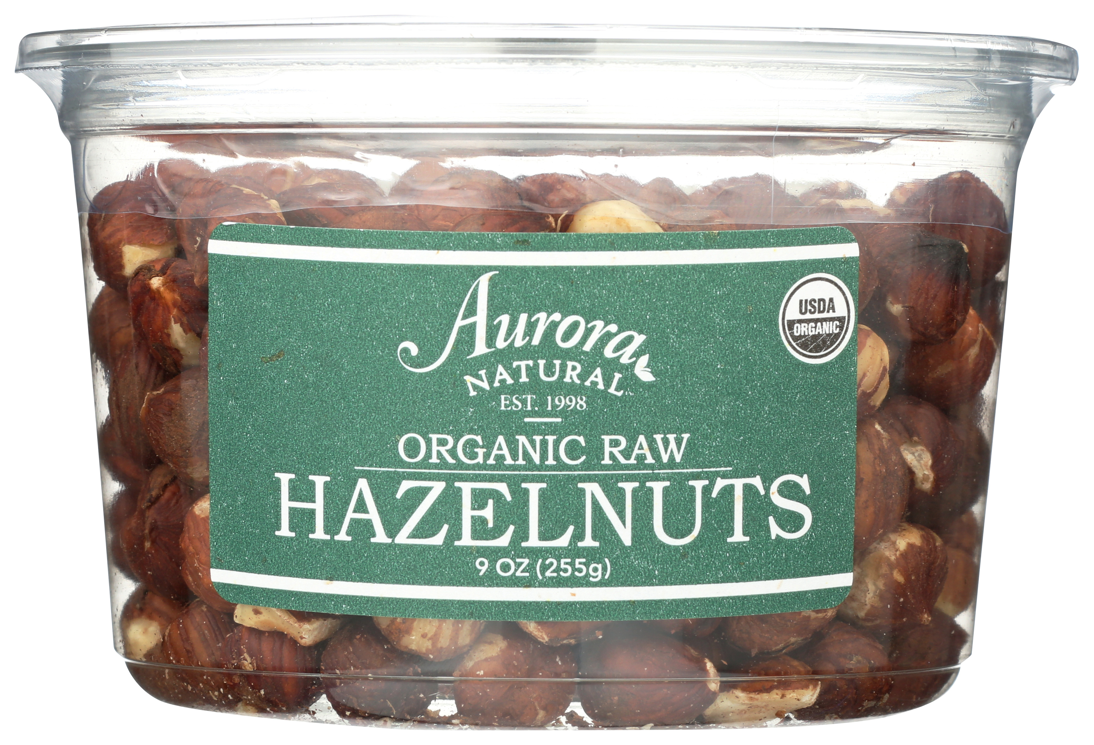Aurora Natural Organic Raw Hazelnuts 9 Oz Nuts