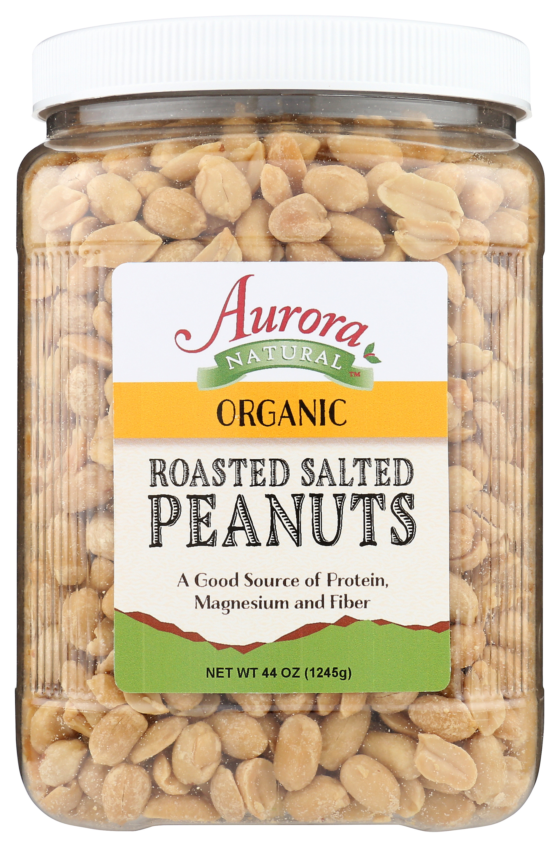 Aurora Natural Organic Roasted Salted Peanuts 44 Oz