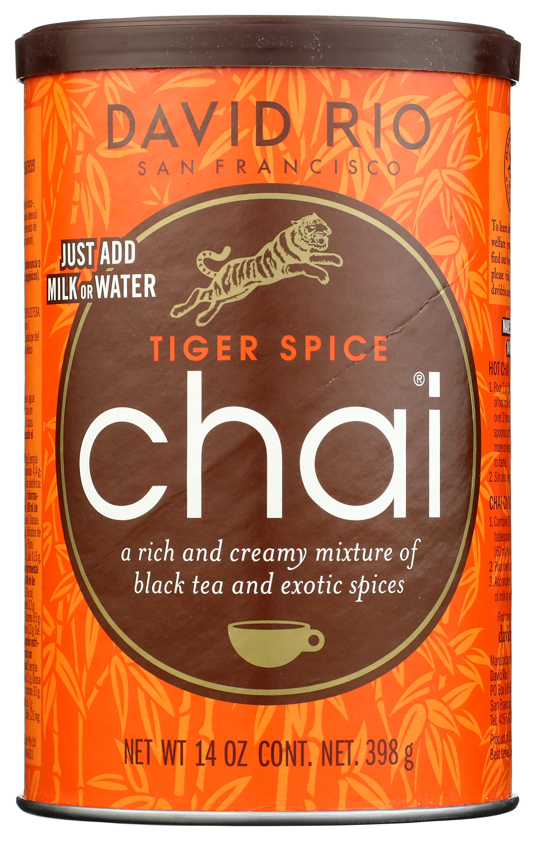 Tiger Spice Chai Powder By David Rio 14 Oz Mix Tea