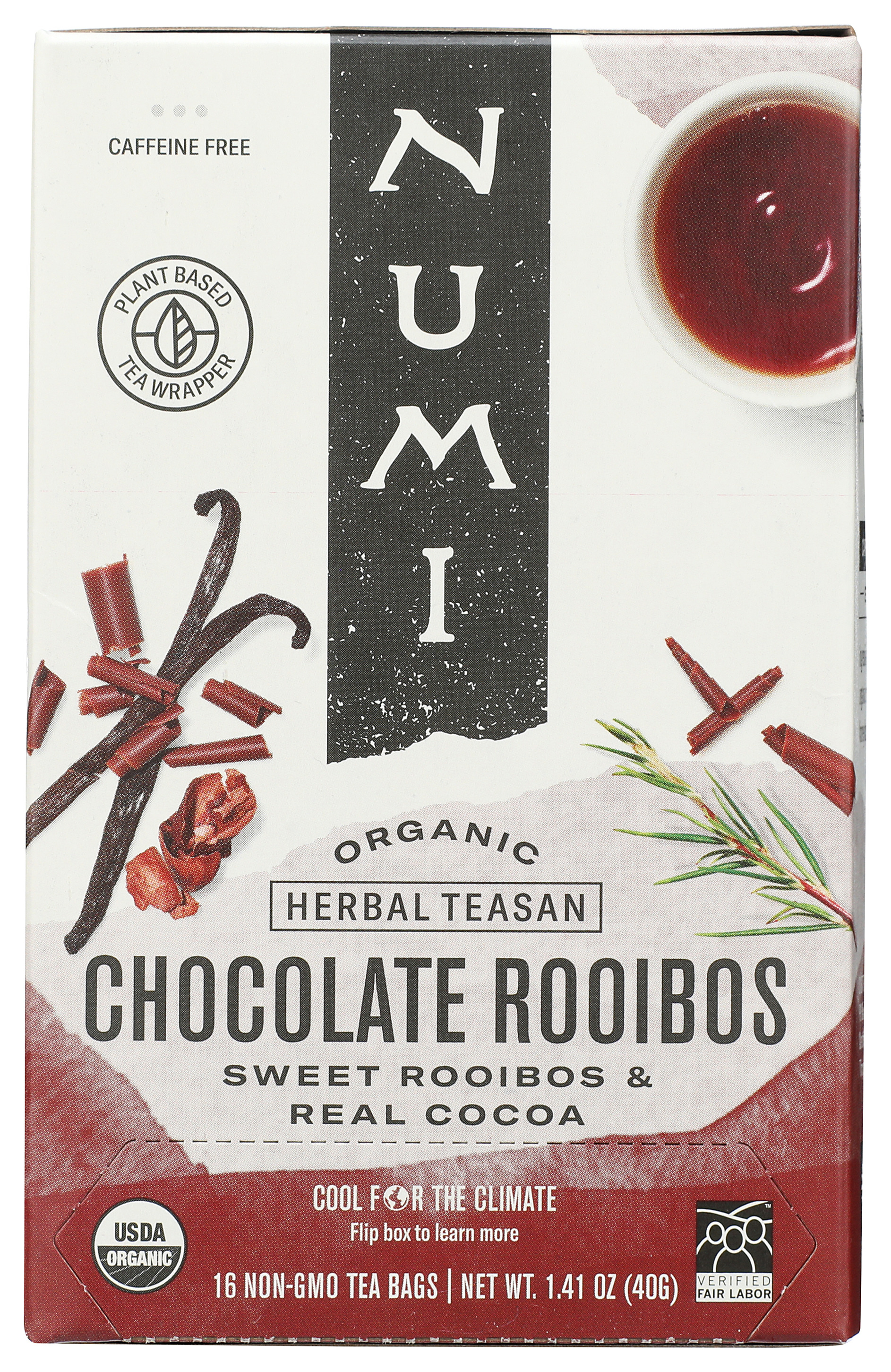 Numi Organic Herbal Chocolate Rooibos Tea 16 Bags Bag