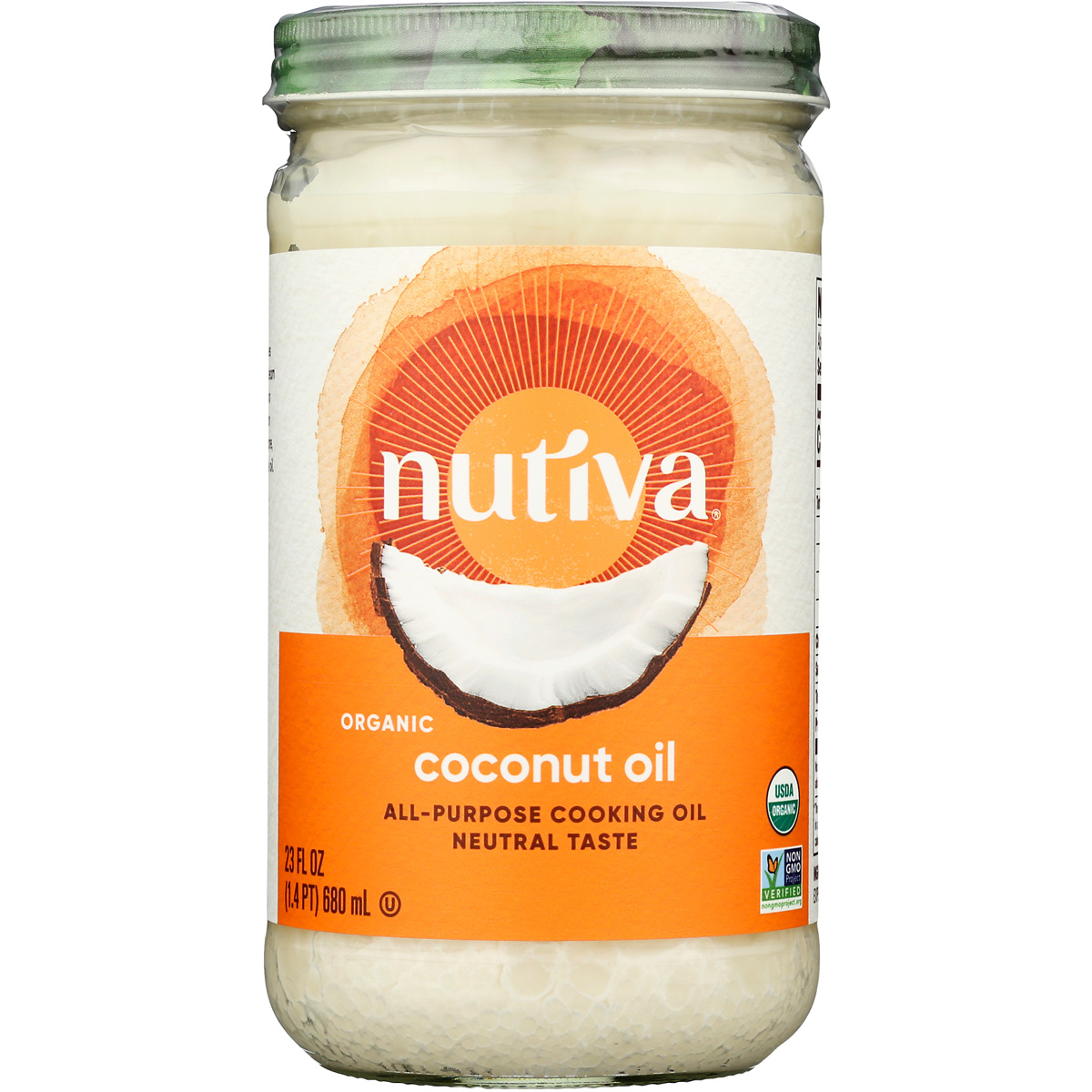 Nutiva Organic Coconut Oil Refined 23 Oz