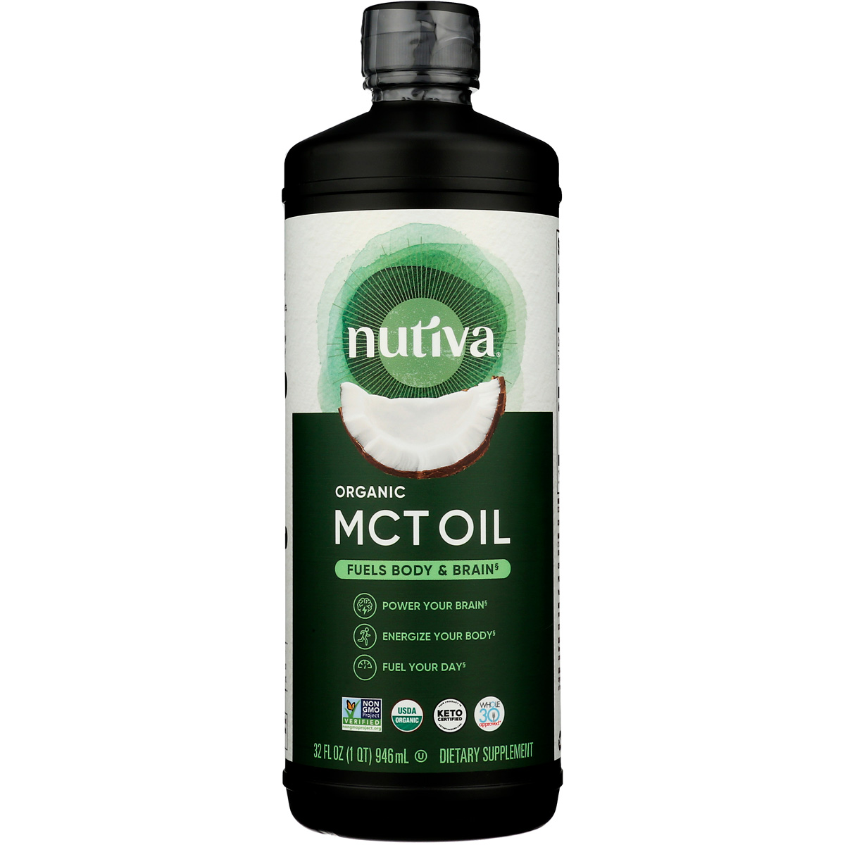 Nutiva Organic Mct Oil Dietary Supplement 32 Oz