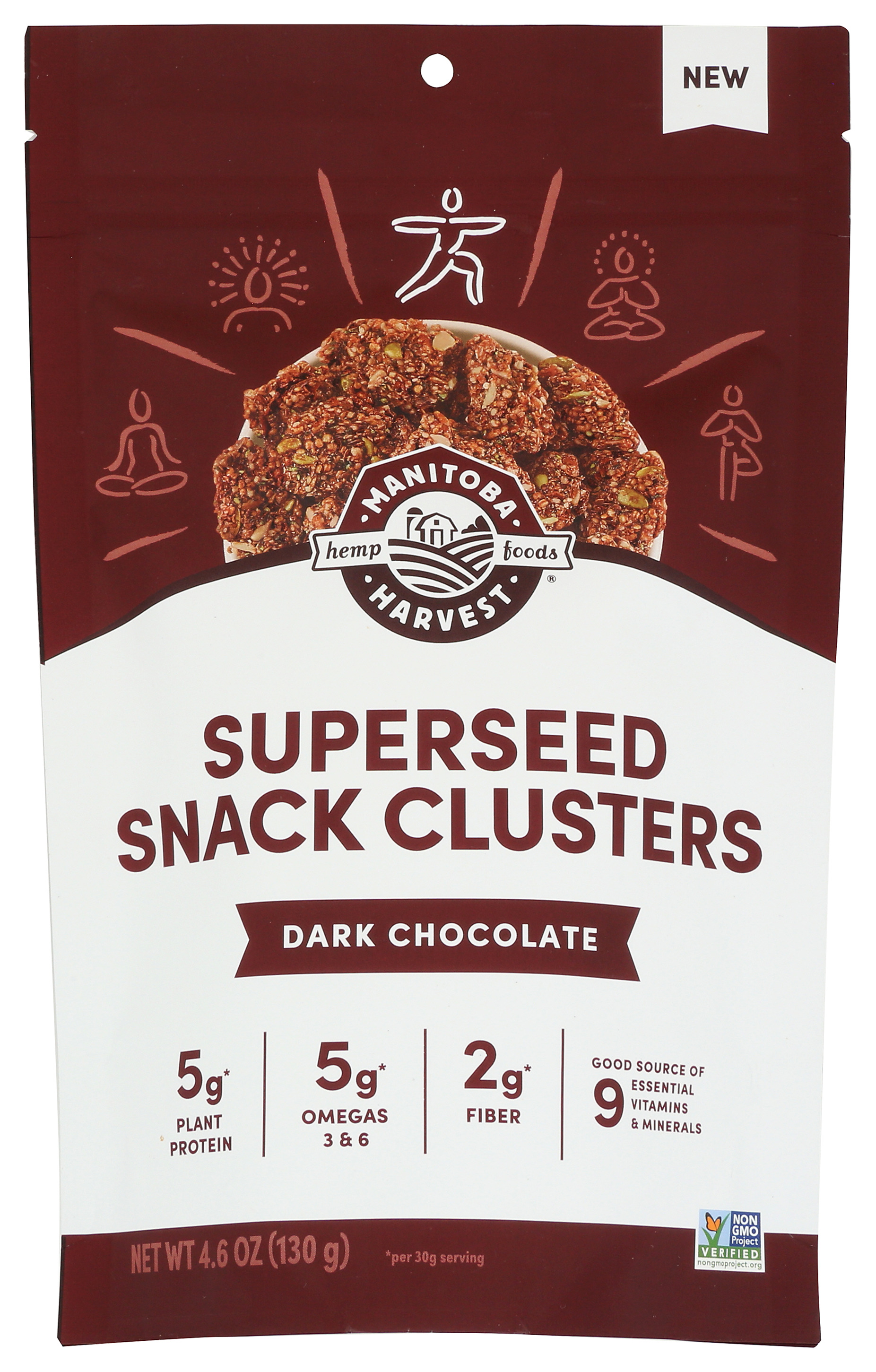 Manitoba Harvest Superseed Snack Clusters Dark Chocolate 4.6 Oz Hemp
