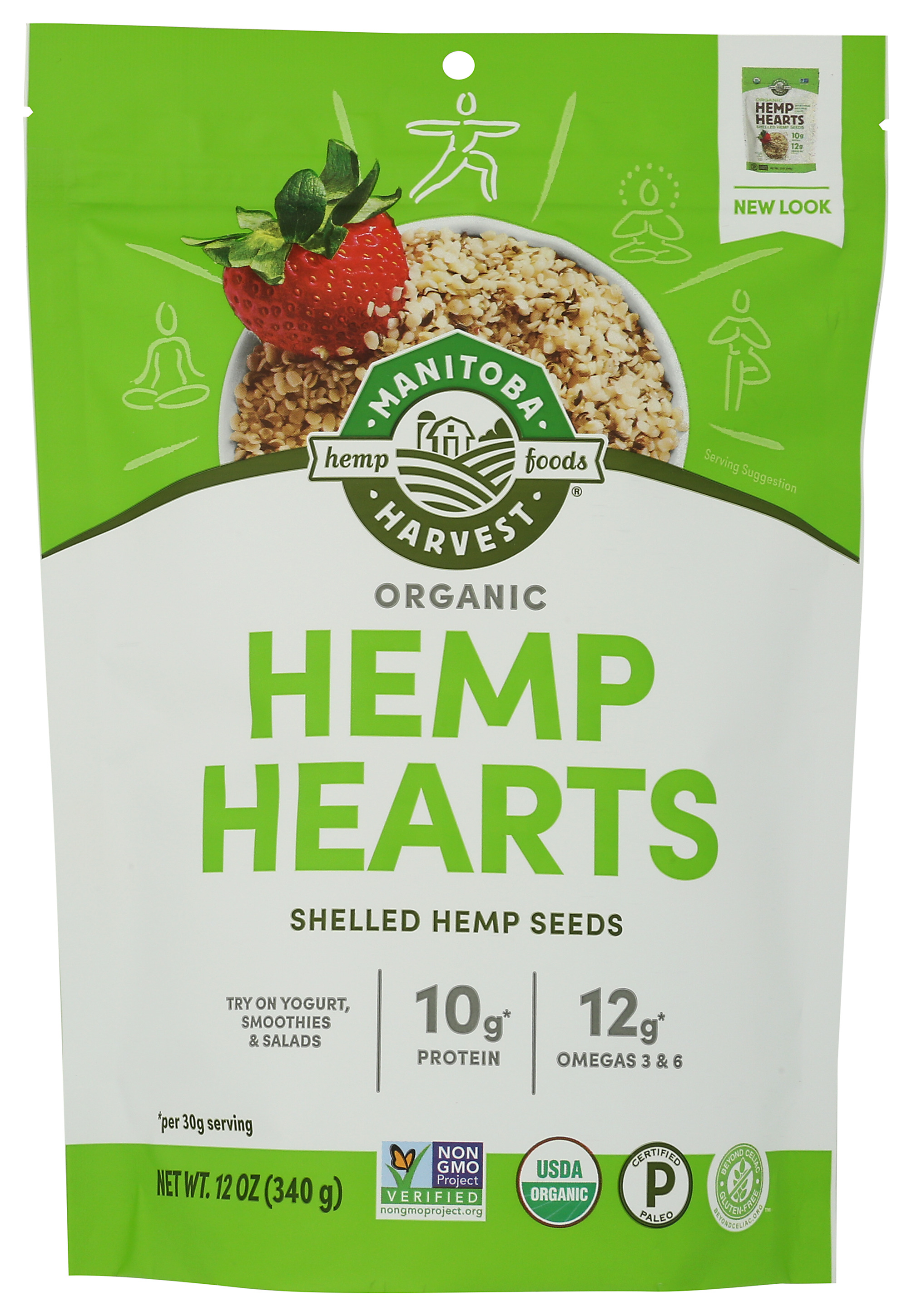 Manitoba Harvest Organic Hemp Hearts Shelled Seeds 12 Oz