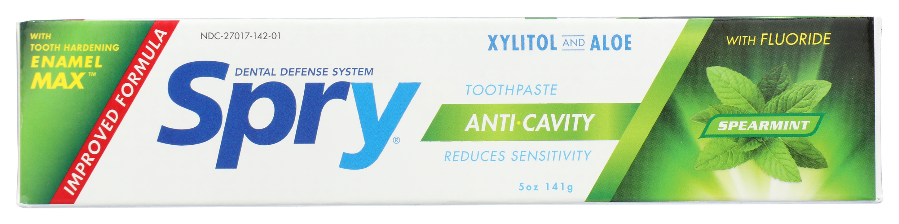 Spry Toothpaste Fluoride Xylitol Aloe Spearmint