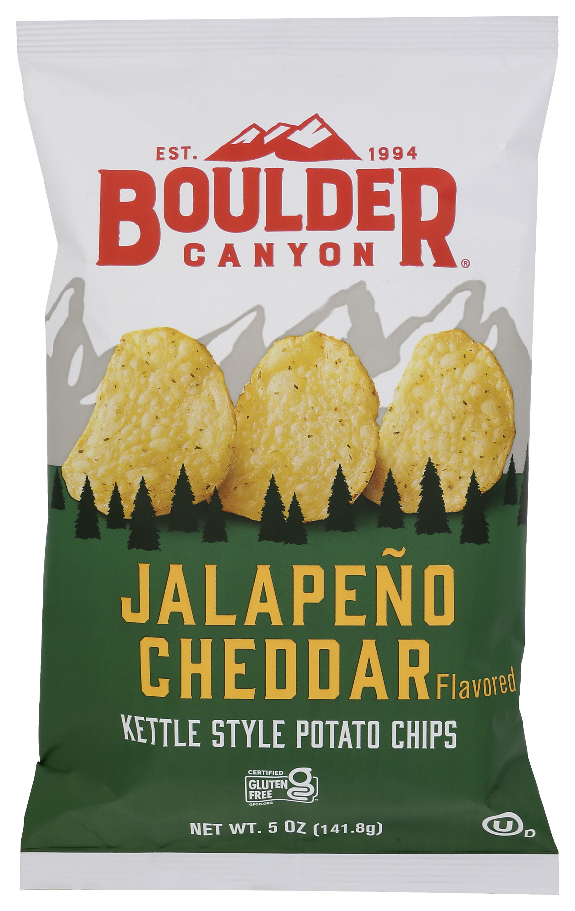 Jalapeno Cheddar Kettle Chips By Boulder Canyon 5 Oz Bag