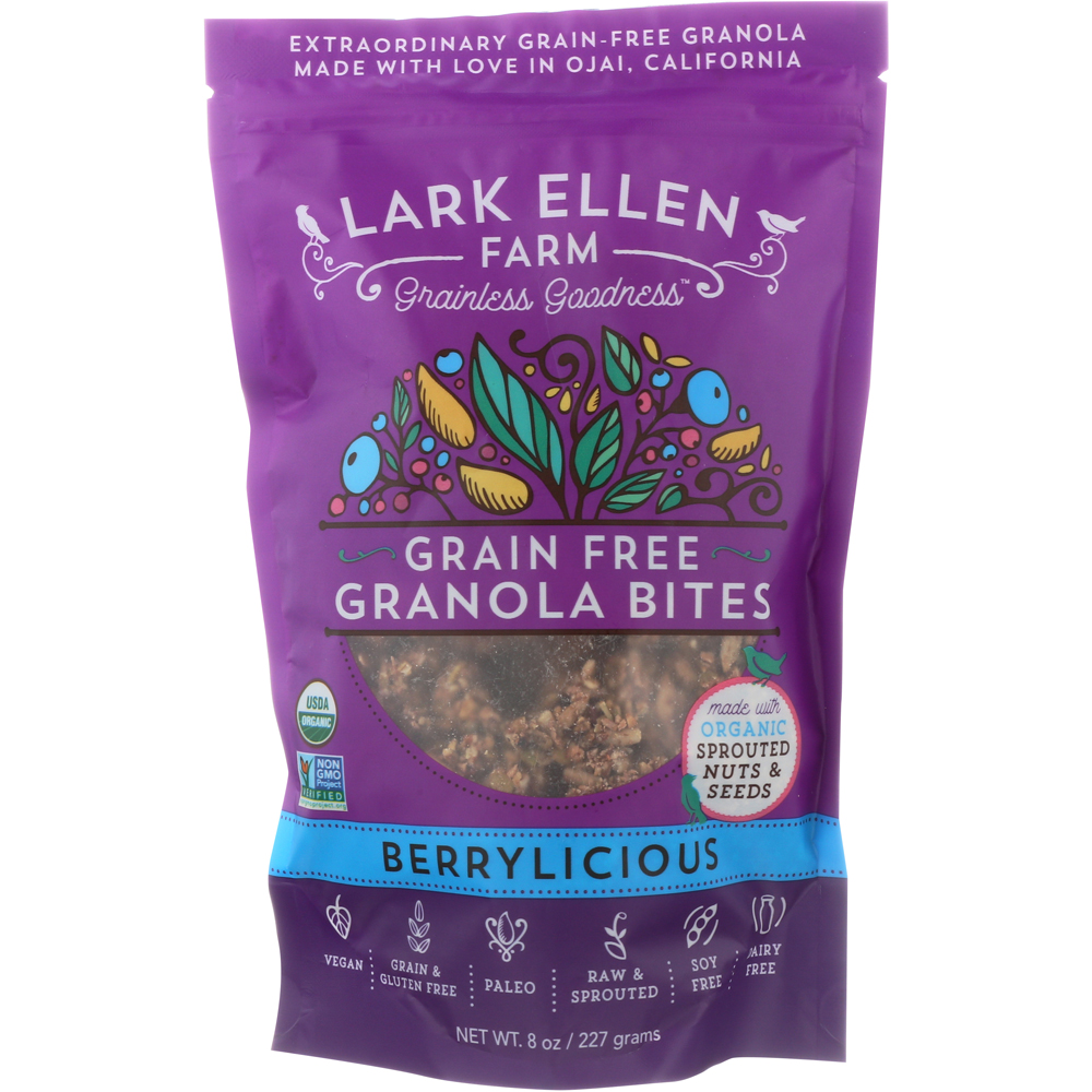 Lark Ellen Farm Grain Free Granola Bites Berrylicious 8 Oz Seeds Snack