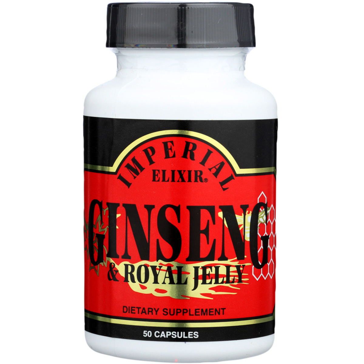 Imperial Elixir Ginseng & Royal Jelly Dietary Supplement 50 Capsules
