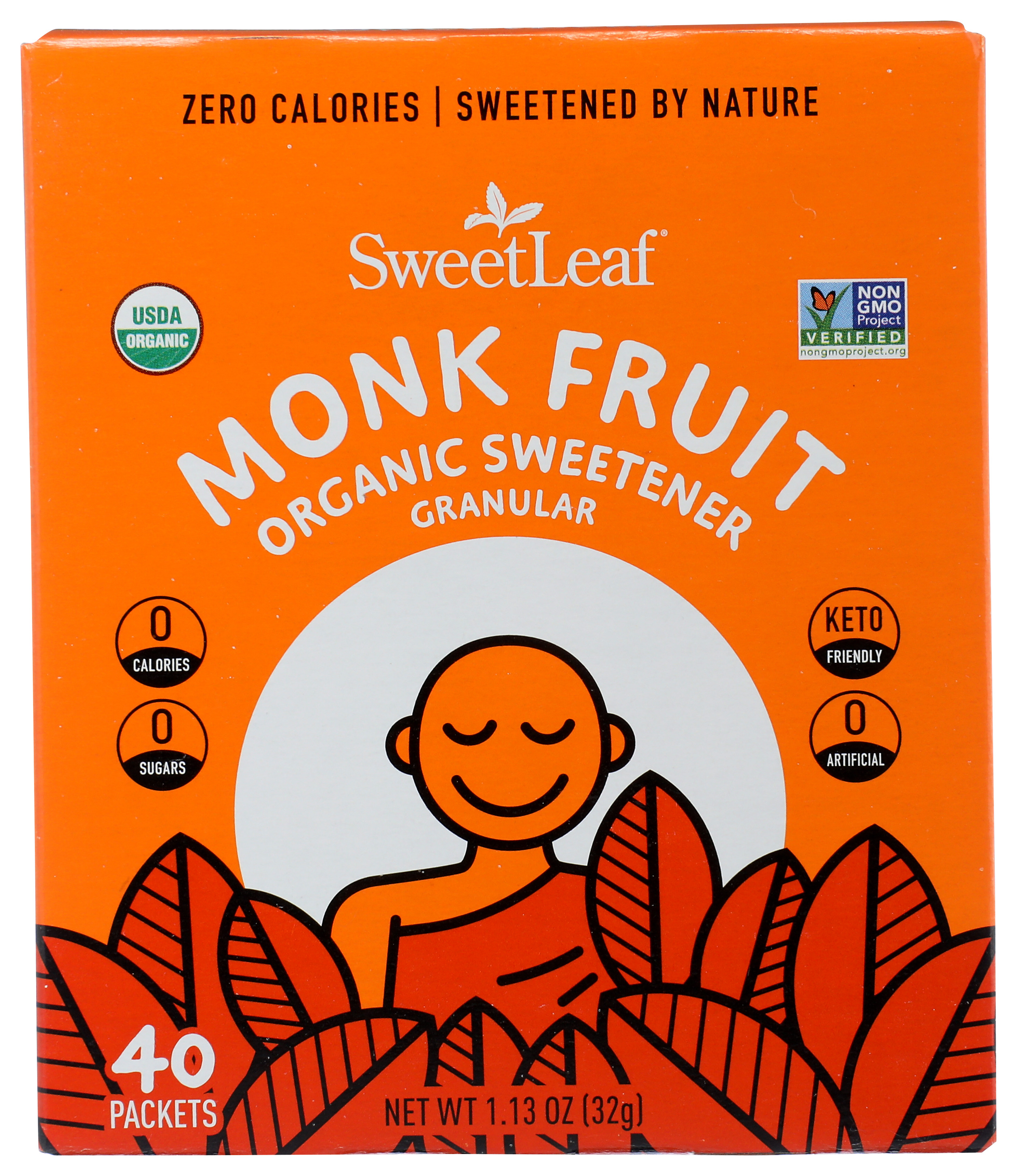 Sweetleaf Monk Fruit Organic Sweetener 40 Packets