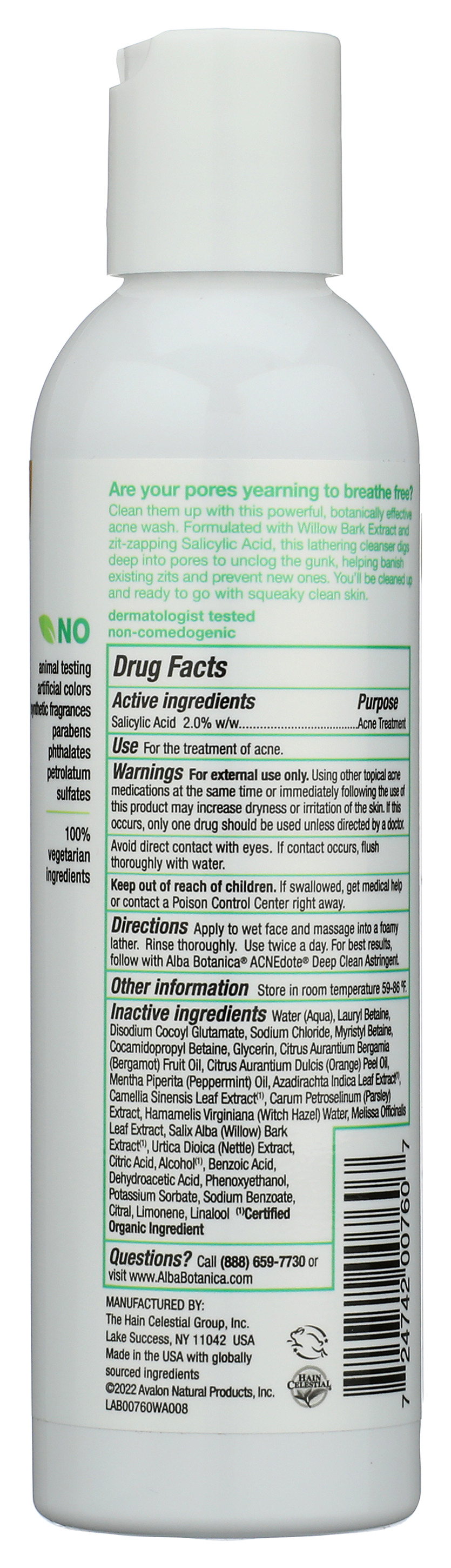 Alba Botanica Acne Dote Maximum Strength Deep Pore Wash