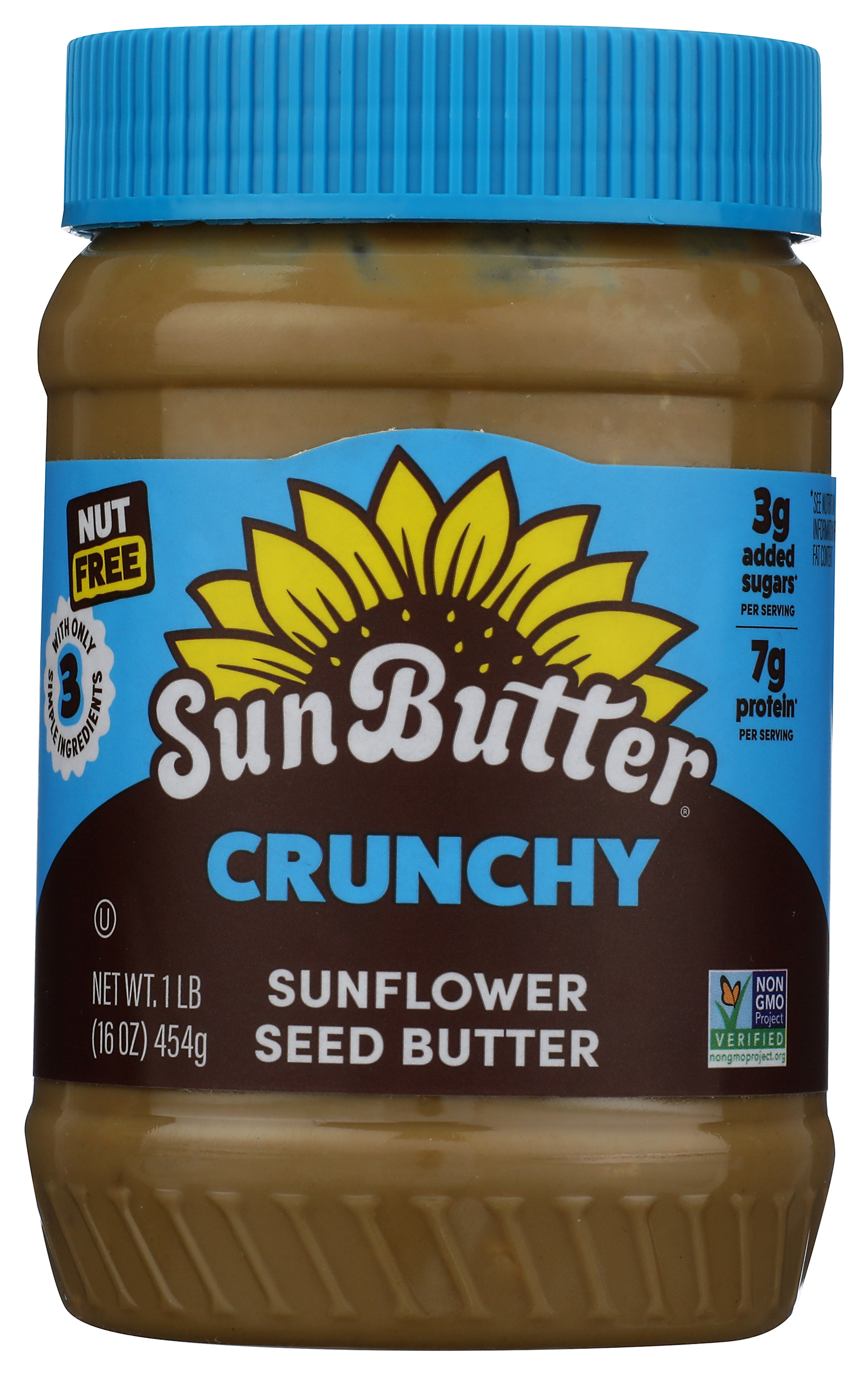 Sunbutter Natural Crunchy Sunflower Butter 16 Oz Jar