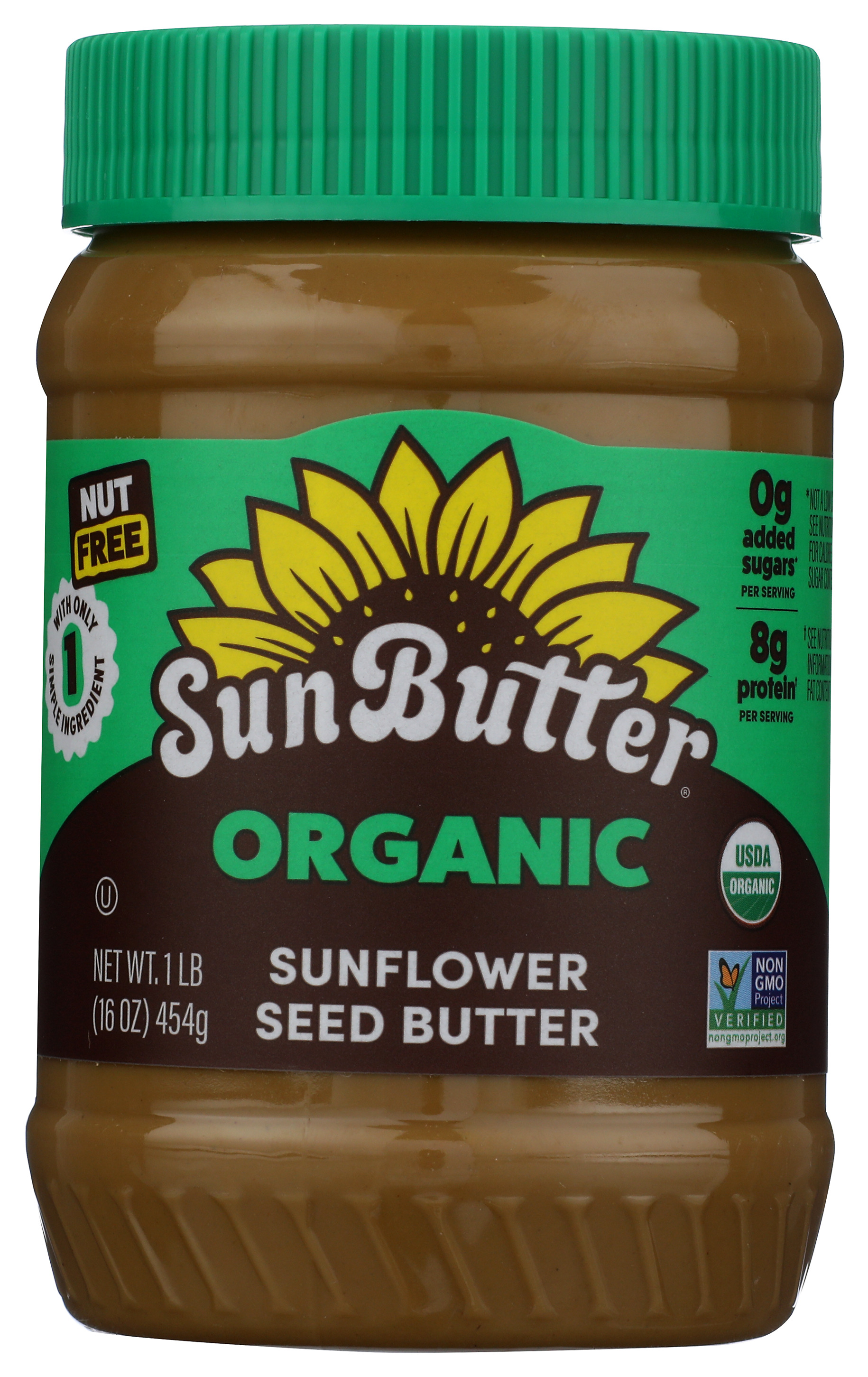 Organic Sunflower Seed Butter By Sunbutter 16 Oz Jar