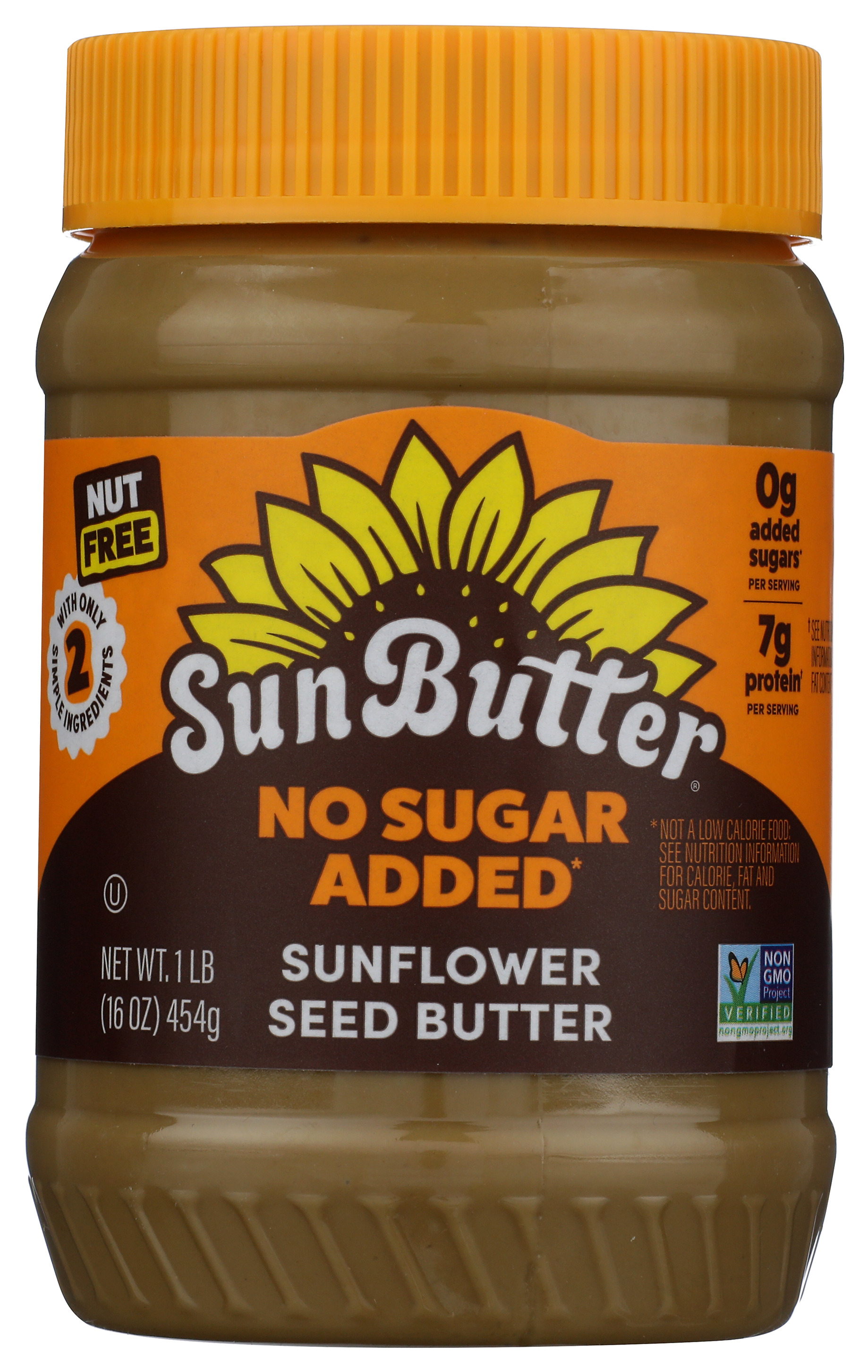 Sunbutter Sunflower Seed Butter No Sugar Added 16 Ounce Jar Seeds Oz