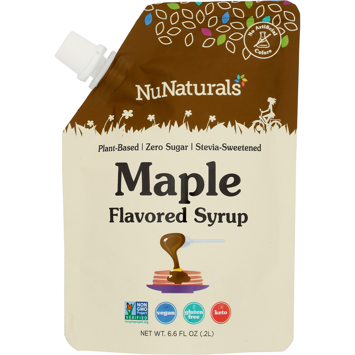 Nunaturals Maple Flavored Syrup Stevia Sweetened Pouch