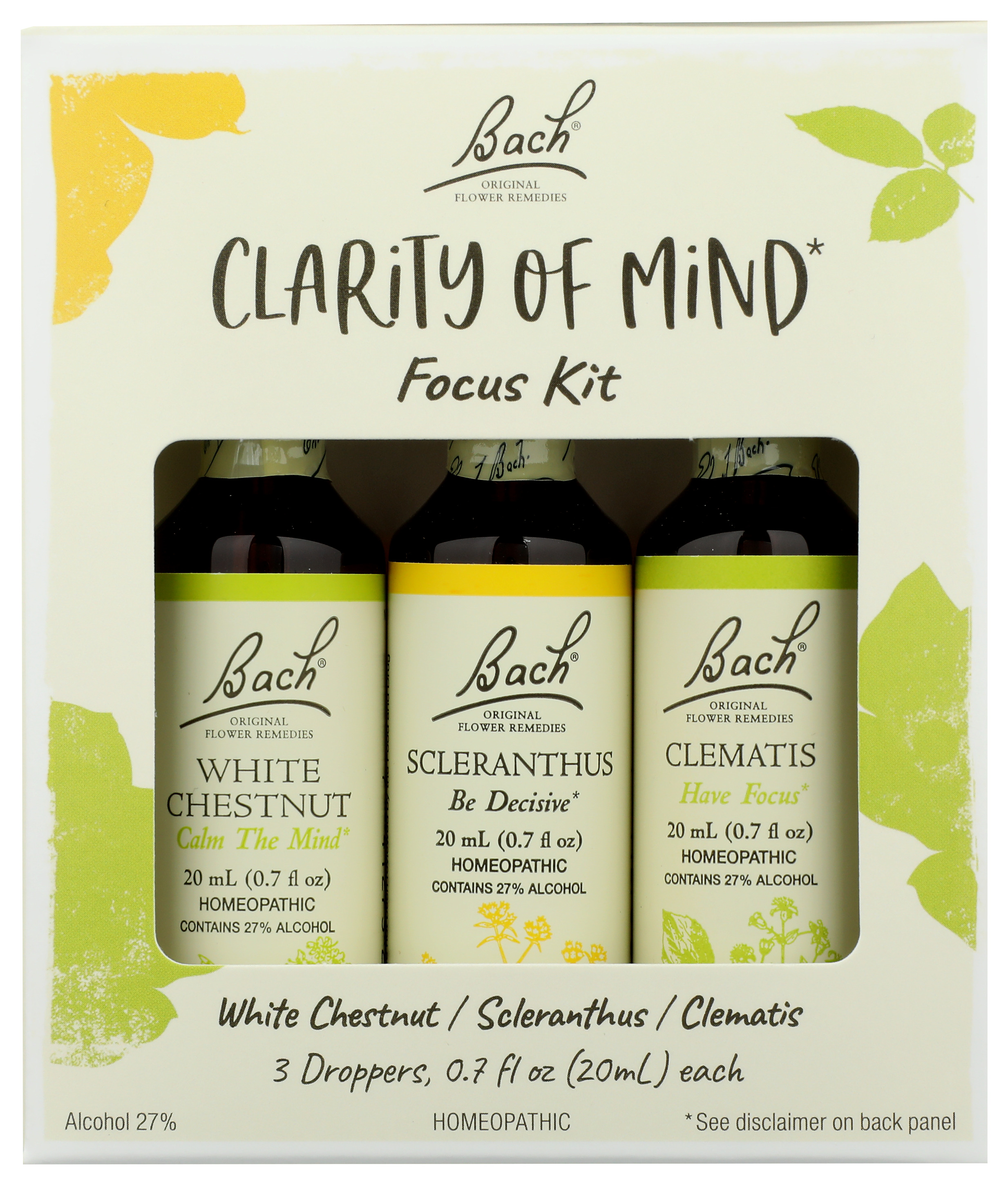 Bach Original Flower Remedies Clarity Of Mind Focus Kit 0.7 Fl Oz