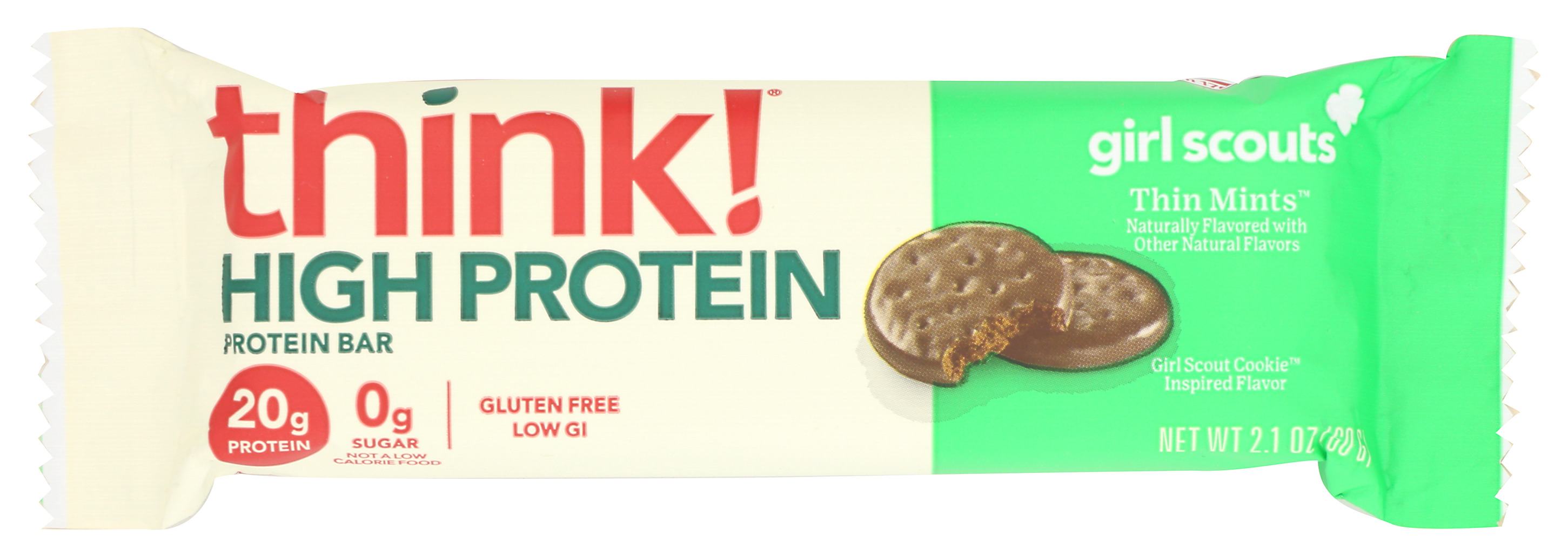 Think Protein Bar Thin Mints Girl Scouts Inspired 2.1 Ounce Chocolate Oz