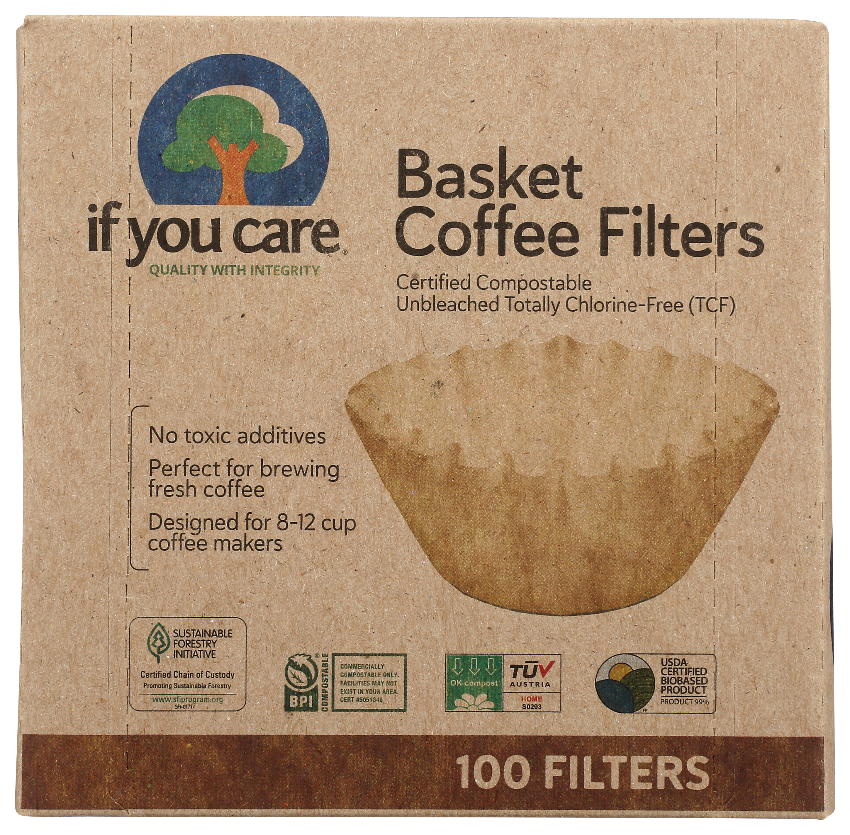 If You Care Coffee Filters Basket 100 Ct Style