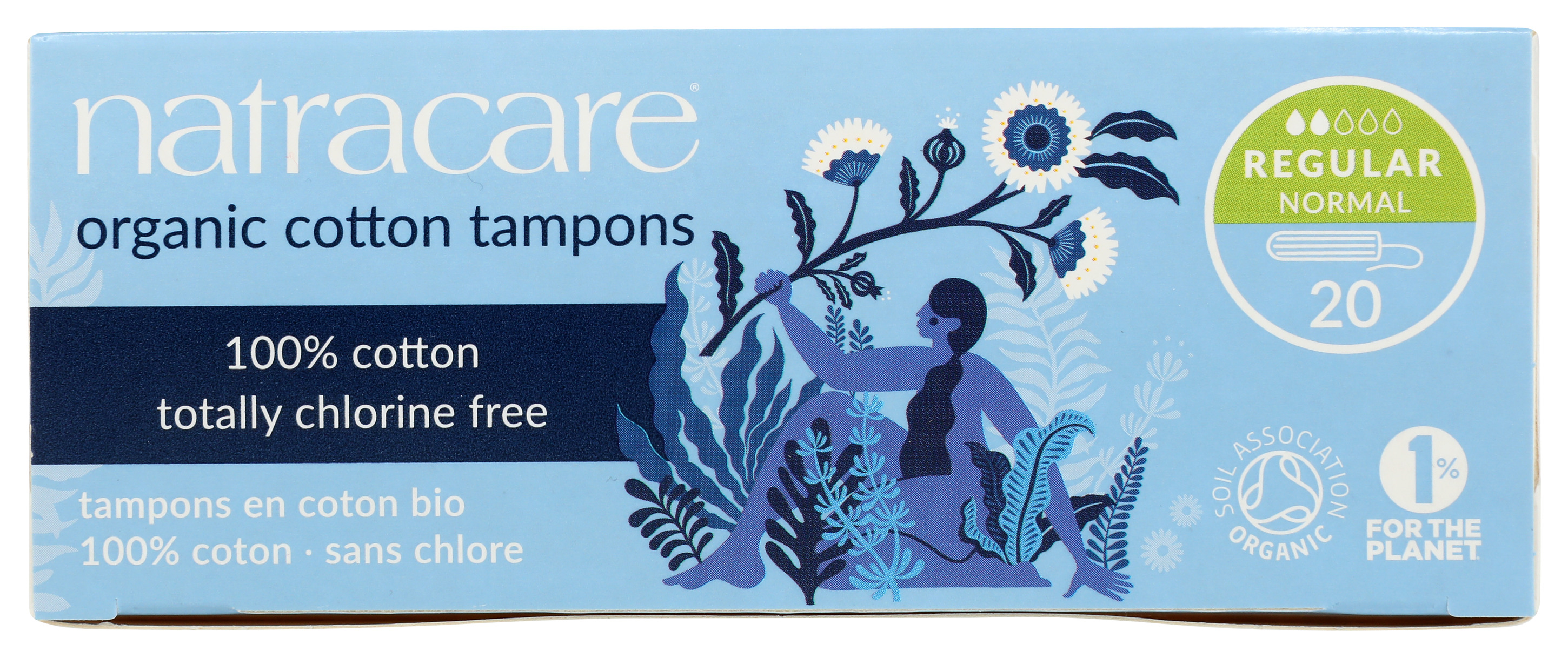 Natracare Organic Cotton Tampons Regular 20 Count