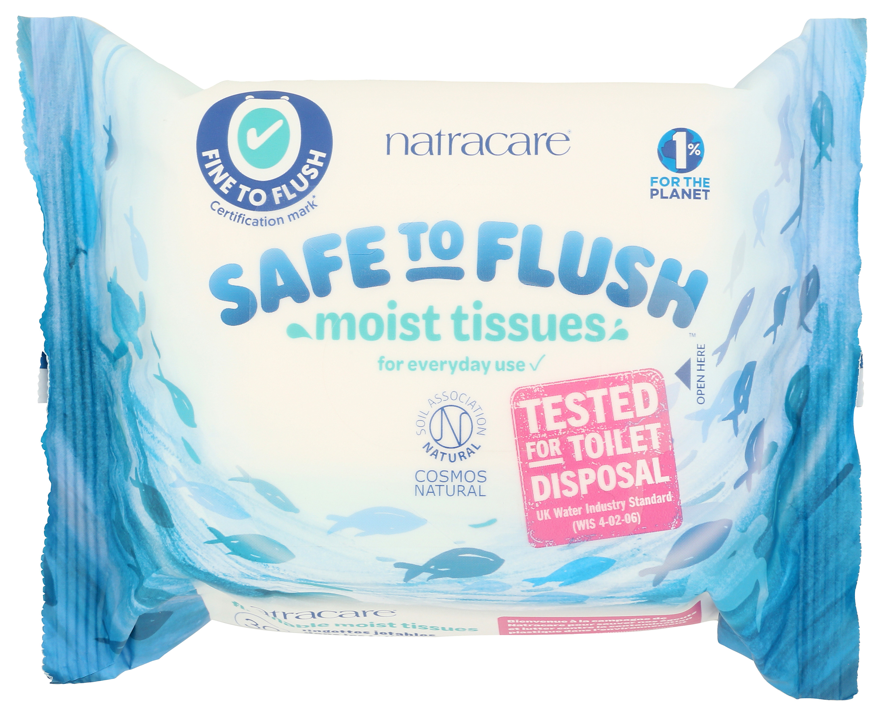Natracare Safe To Flush Moist Tissues 30 Counts Flushable