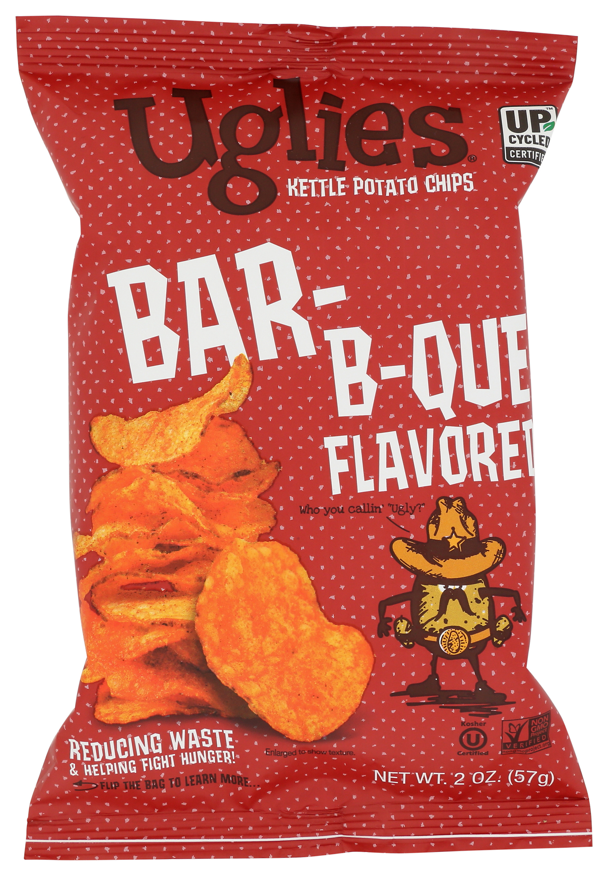 Uglies Kettle Potato Chips Bar-B-Que Flavor 2 Oz Bag