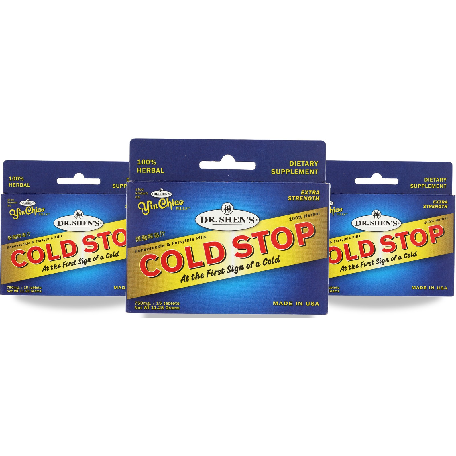 Dr. Shen’S Cold Stop 15 Herbal Tablets 200 Tablet 3 Pack