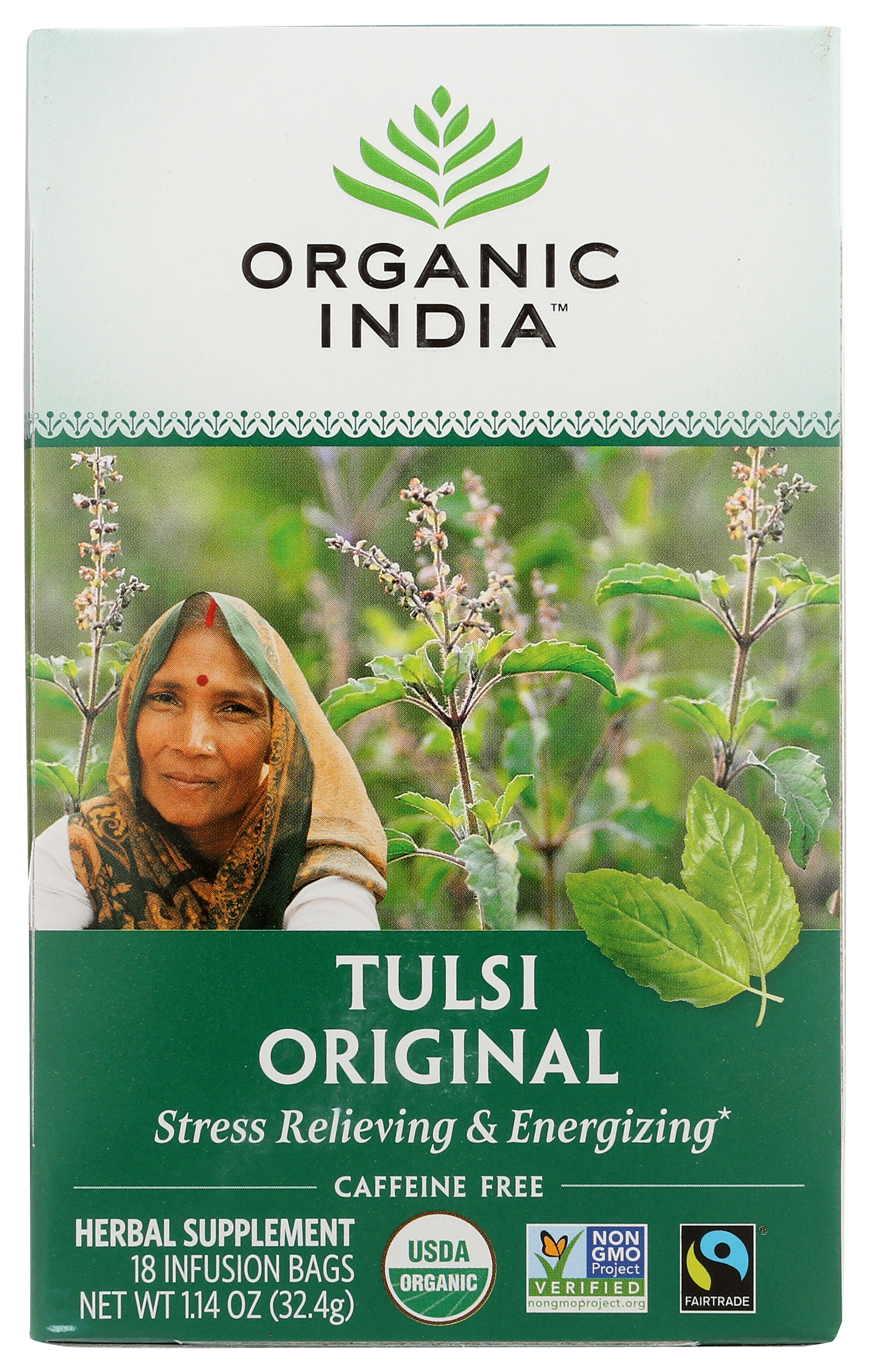 Organic India Tulsi Original Herbal Tea 18 Infusion Bags Ct