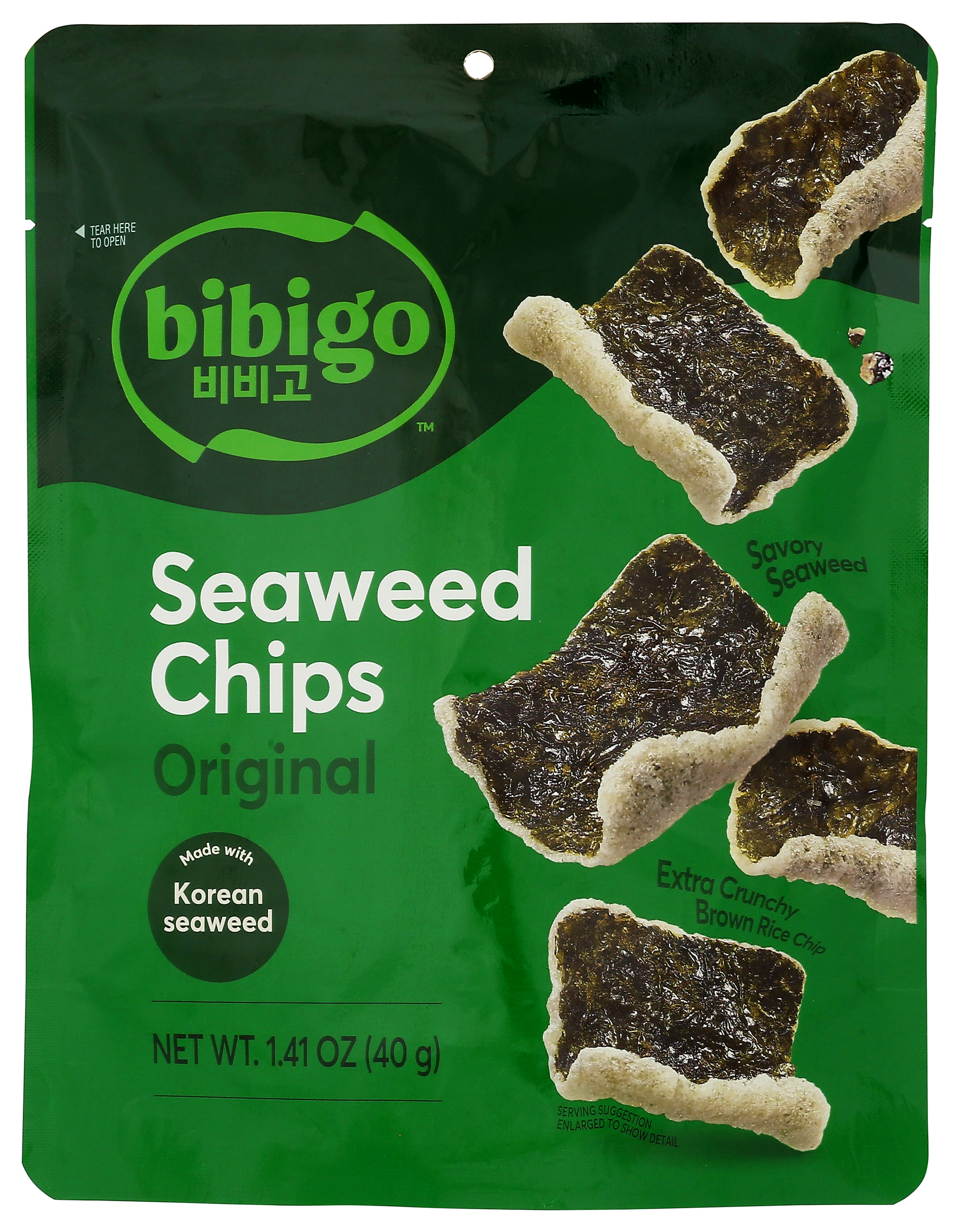 Seaweed Chips Original By Bibigo 1.41 Oz Rice