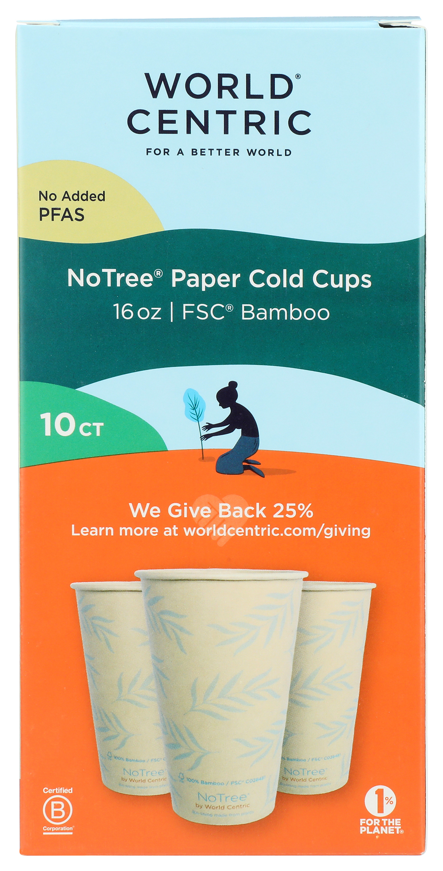 Notree Paper Cold Cups By World Centric 10 Count 16 Oz Eco Ct