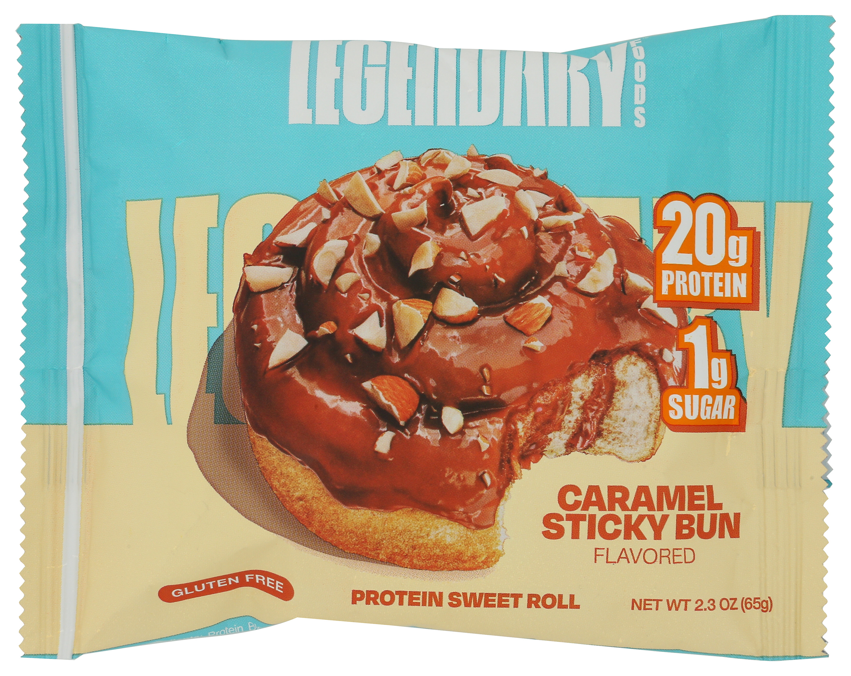 Protein Sweet Roll Caramel Sticky Bun By Legendary Foods 2.3 Oz 65G 23G