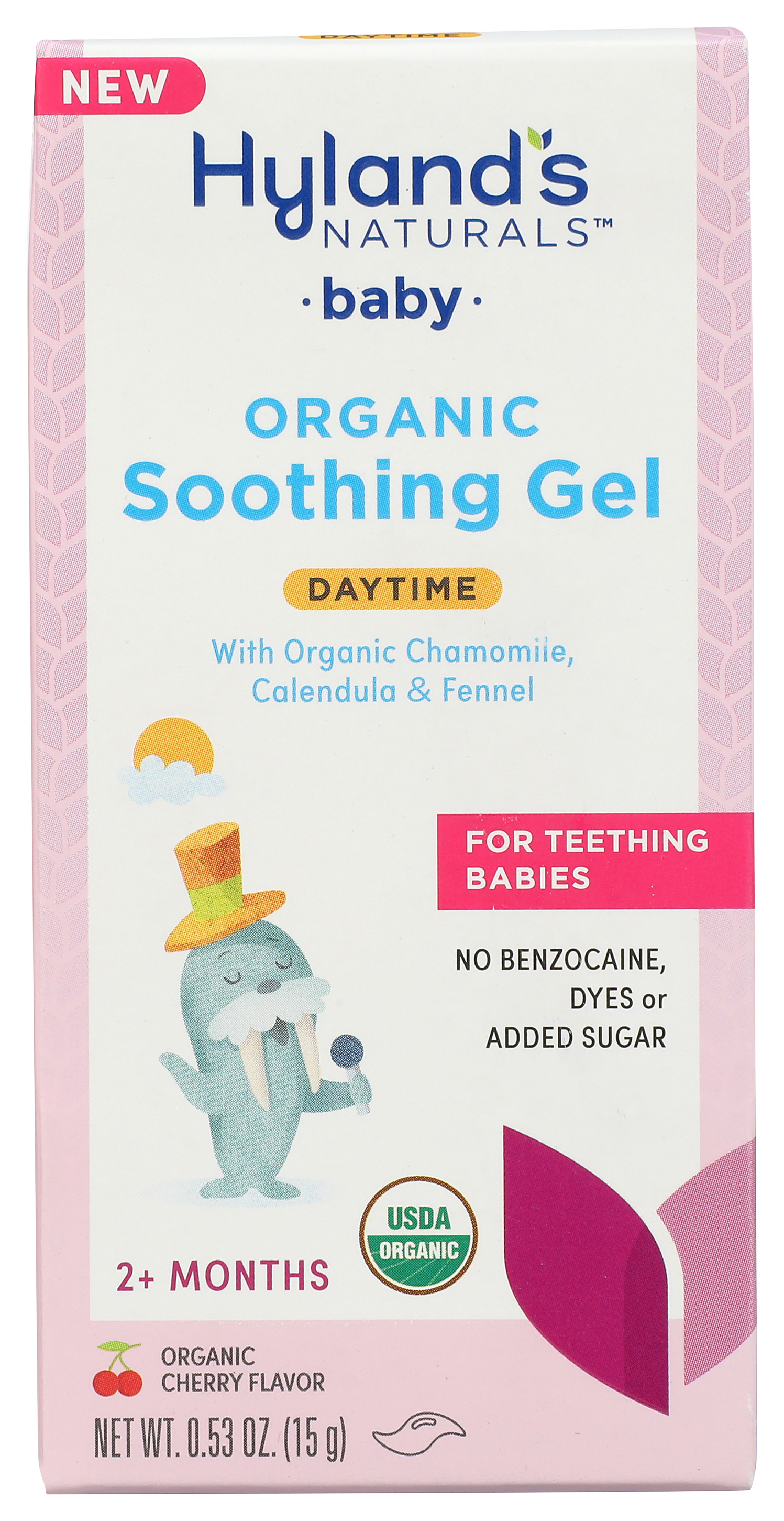 Hylands Daytime Organic Baby Soothing Gel 0.53 Oz For Babies