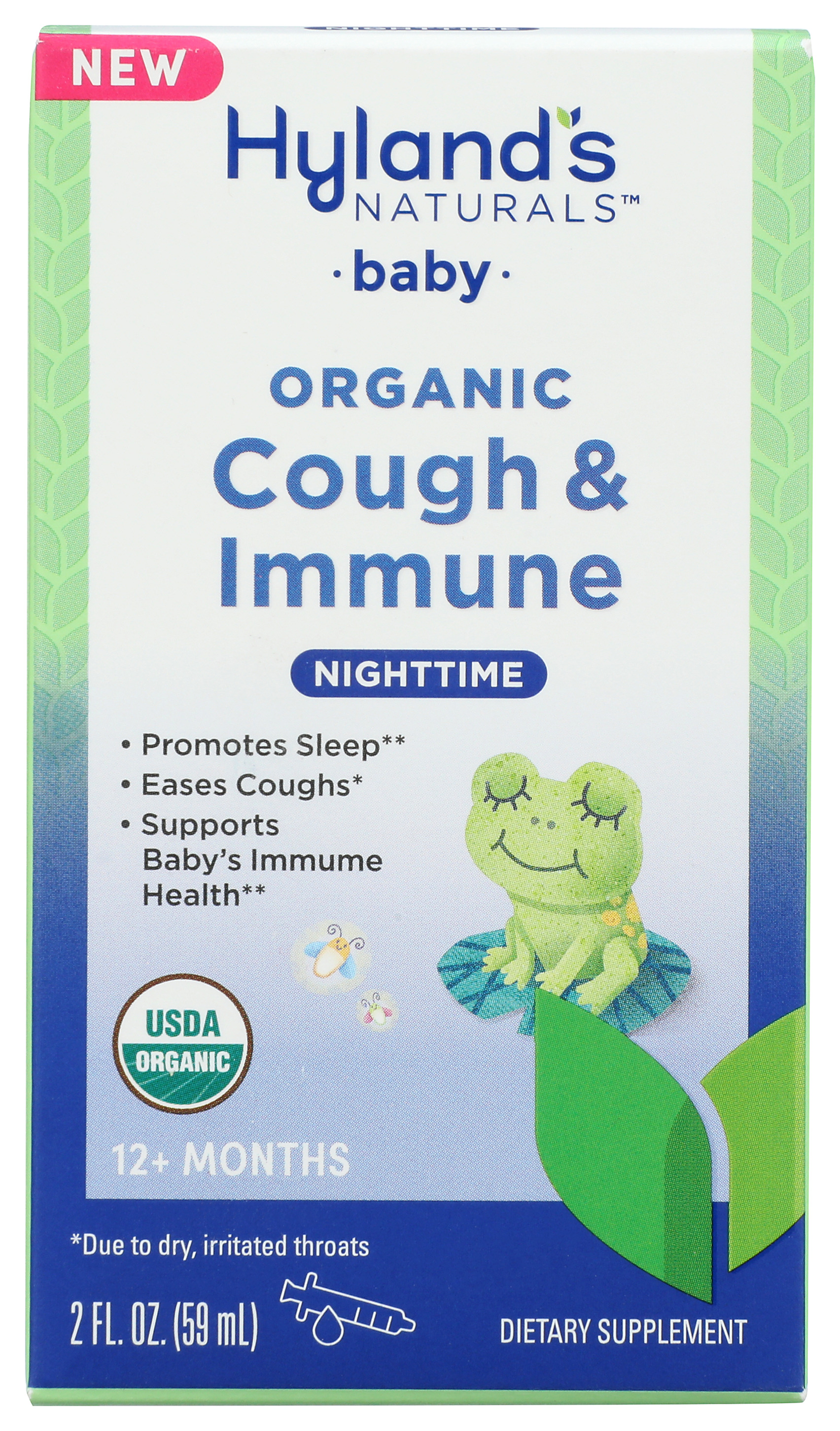 Hyland’S Naturals Baby Organic Cough & Immune Nighttime Supplement 2 Fl