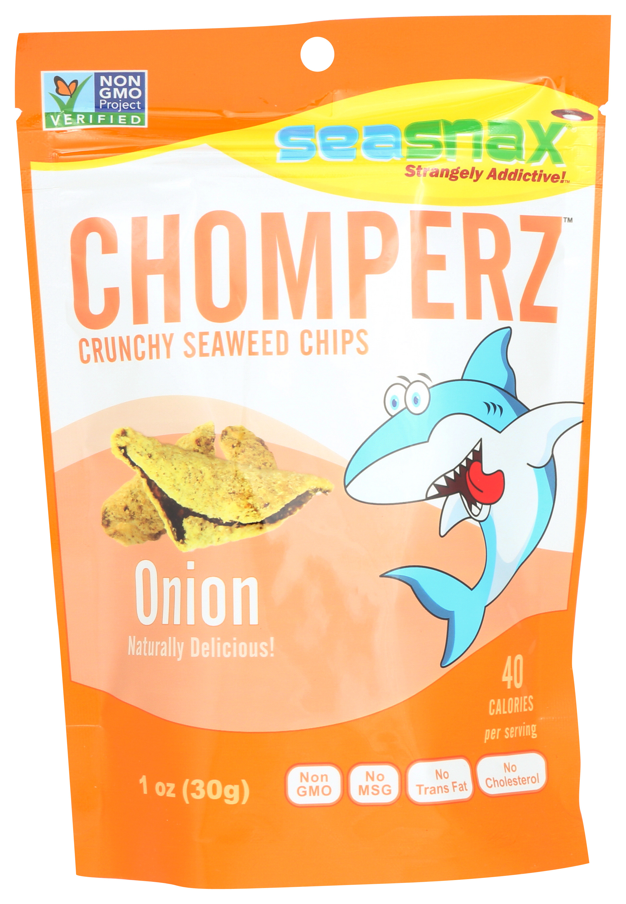Chomperz Onion Crunchy Seaweed Chips By Seasnax 1 Oz Snack Rice