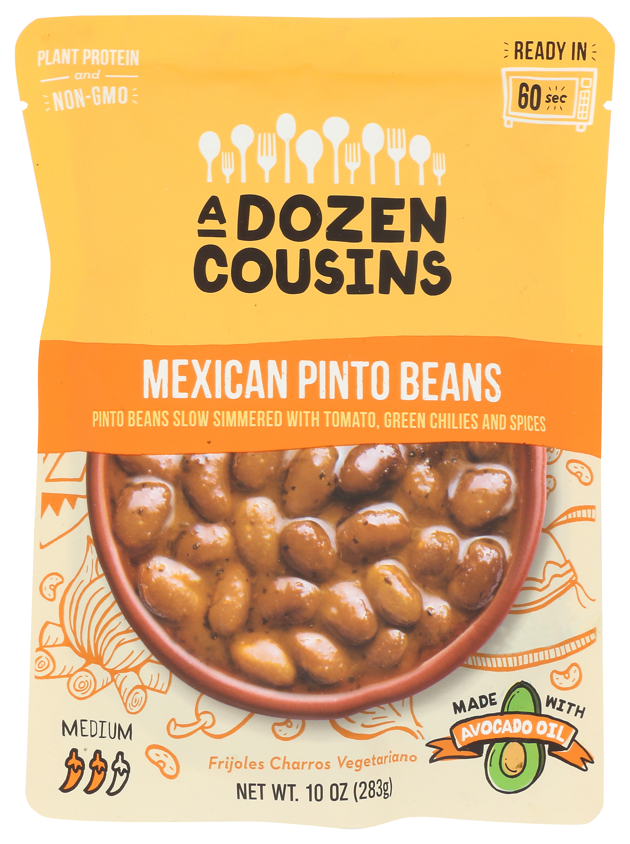 A Dozen Cousins Mexican Pinto Beans Ready To Eat 10 Oz