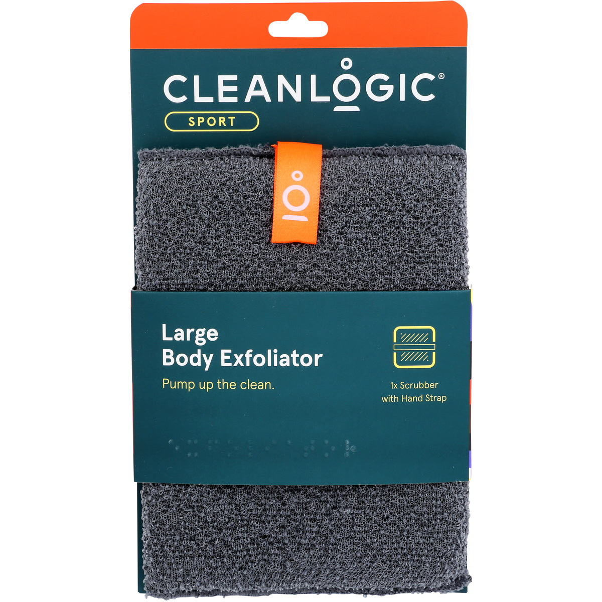 Cleanlogic Large Body Exfoliator Scrubber With Hand Strap Scrub 1 Ct