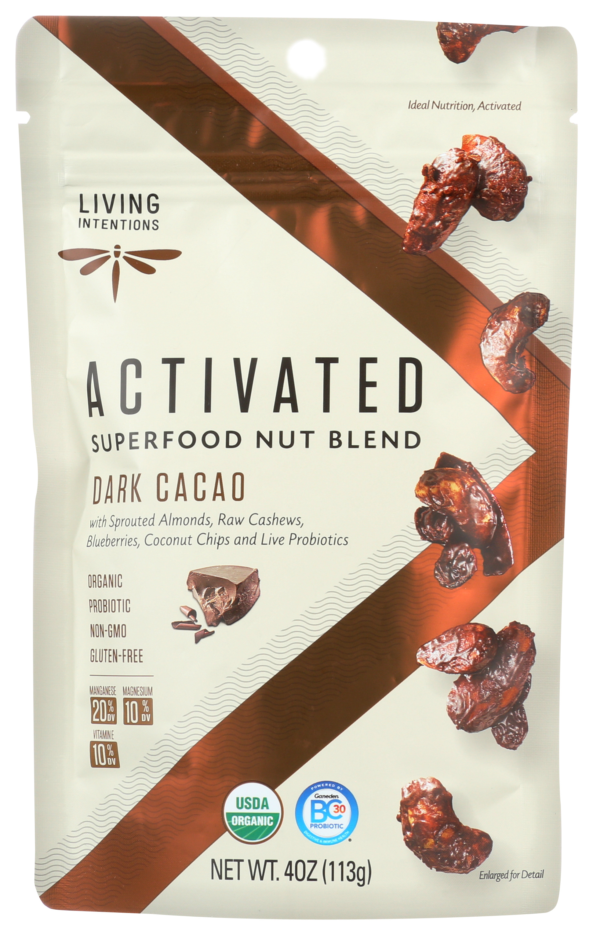 Activated Superfood Nut Blend Dark Cacao By Living Intentions 4 Ounce