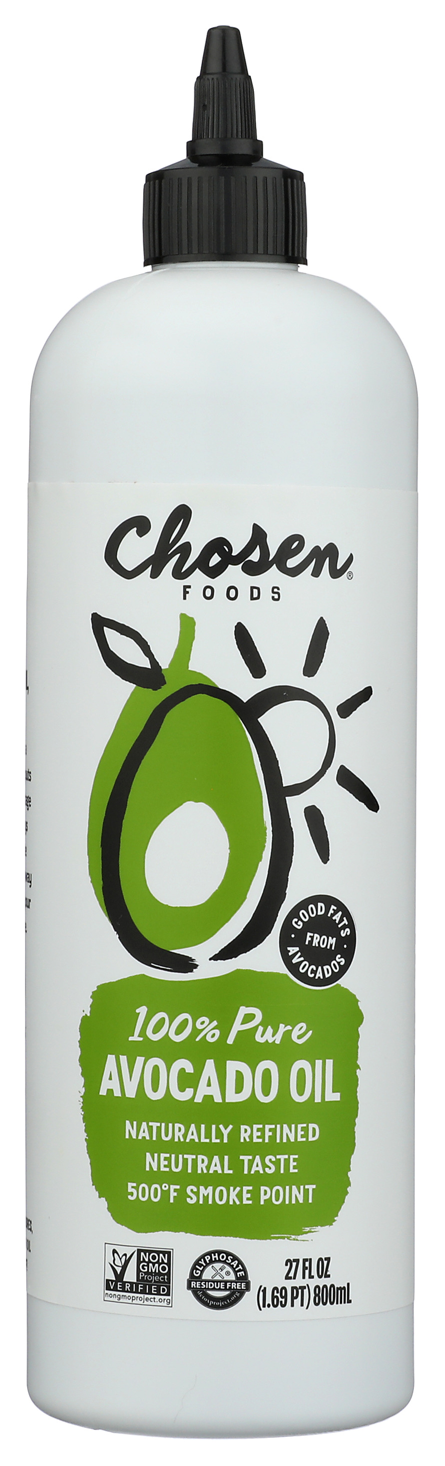 800Ml Chosen Foods 100% Pure Avocado Cooking Oil 800 Ml