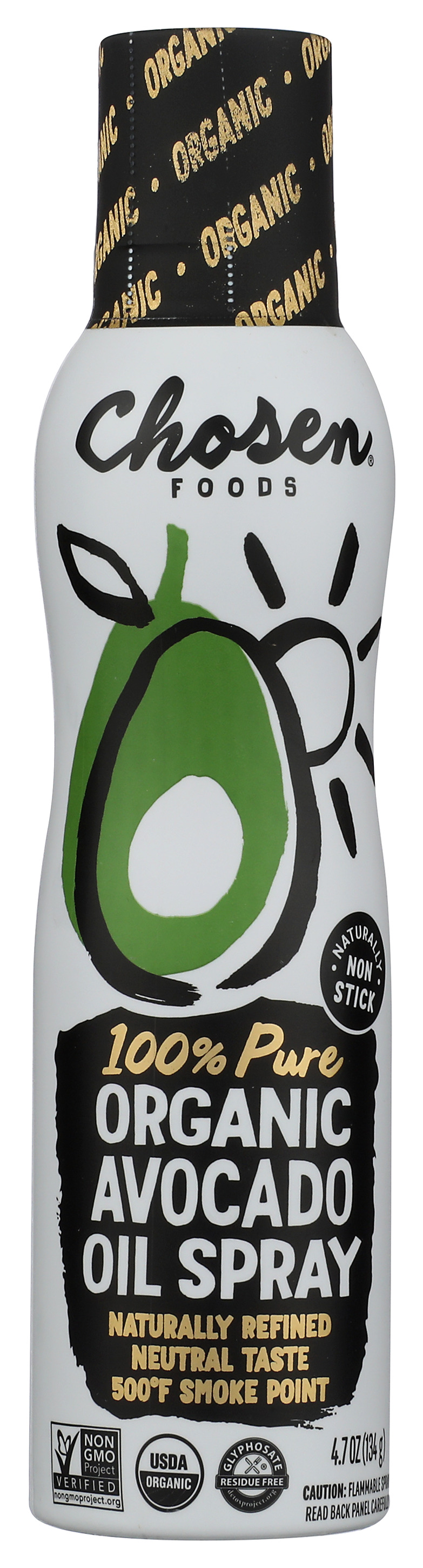 Organic Avocado Oil Spray By Chosen Foods 100% Pure 4.7 Oz