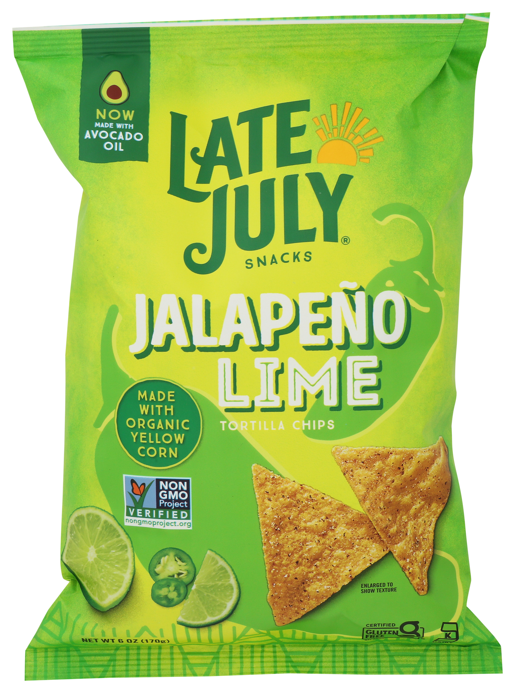 Jalapeno Lime Tortilla Chips By Late July Snacks 6 Oz