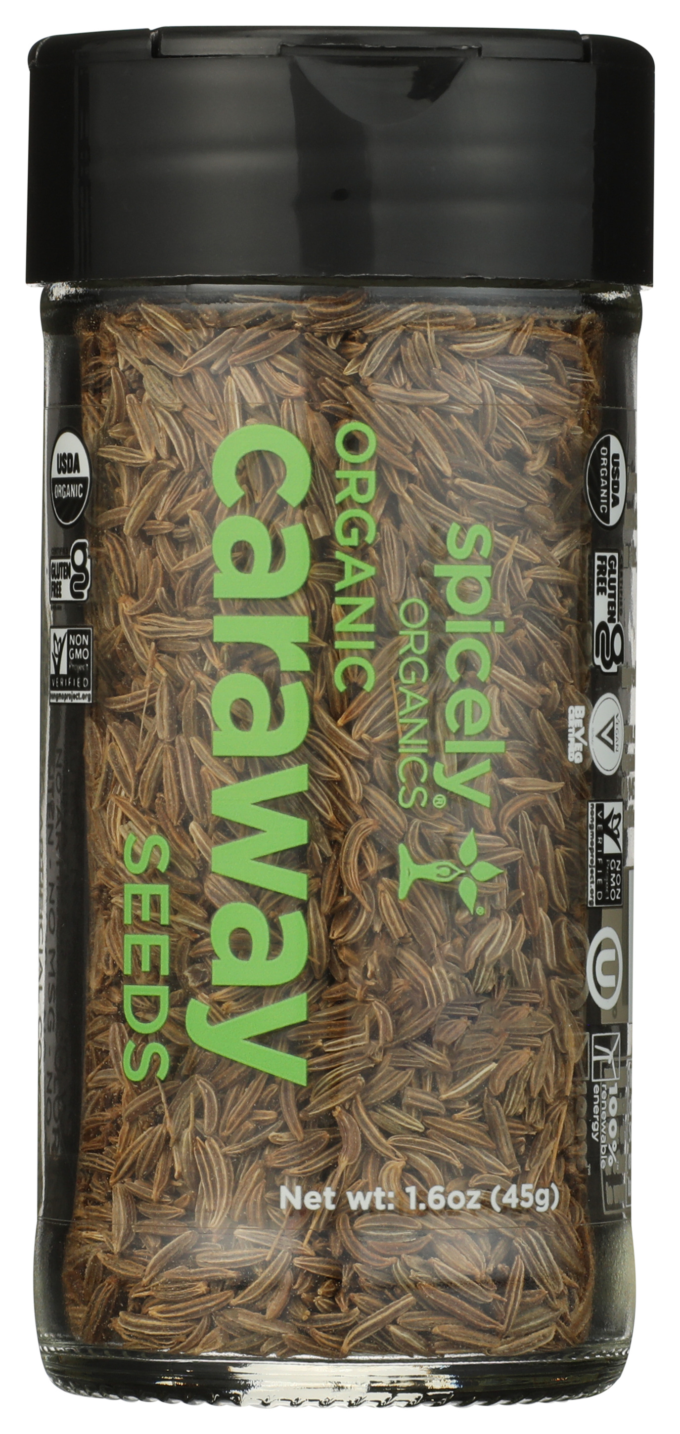 Organic Caraway Seeds By Spicely Organics 1.6 Oz