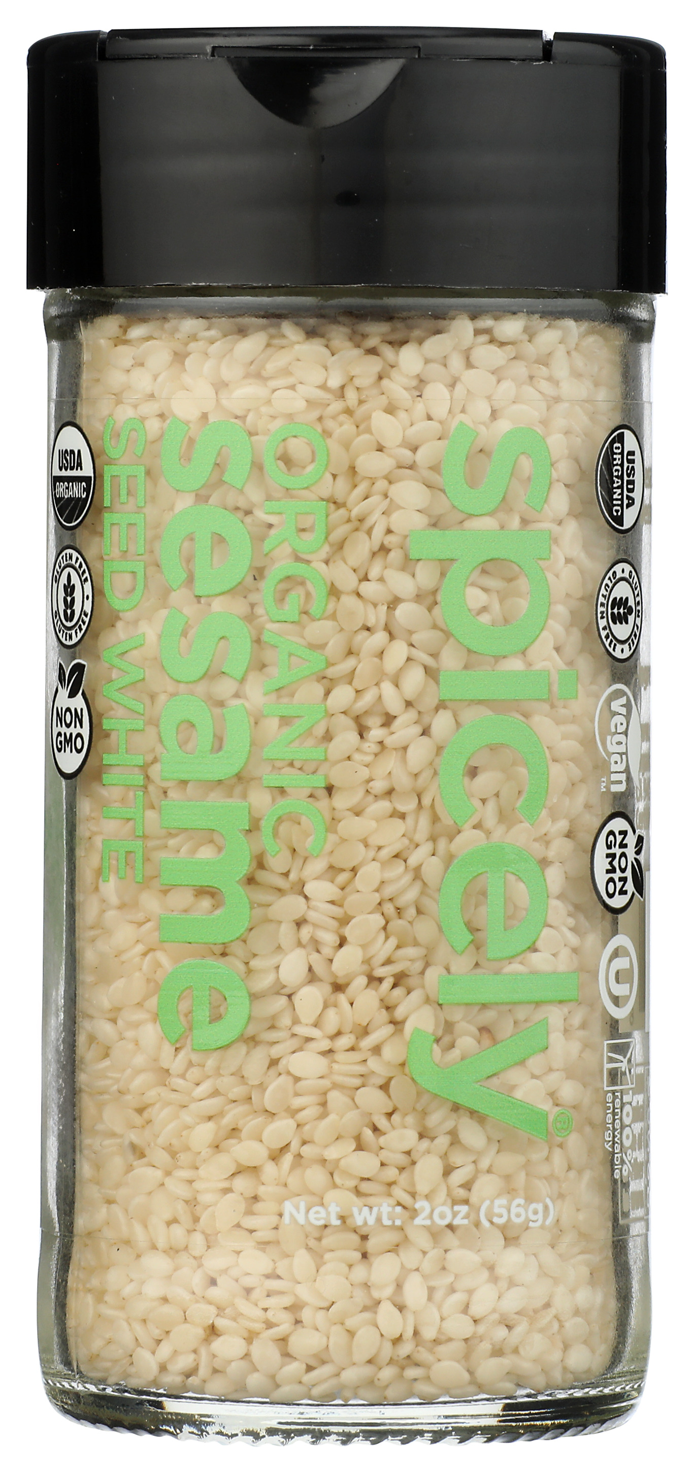 Organic White Sesame Seeds By Spicely 2 Oz