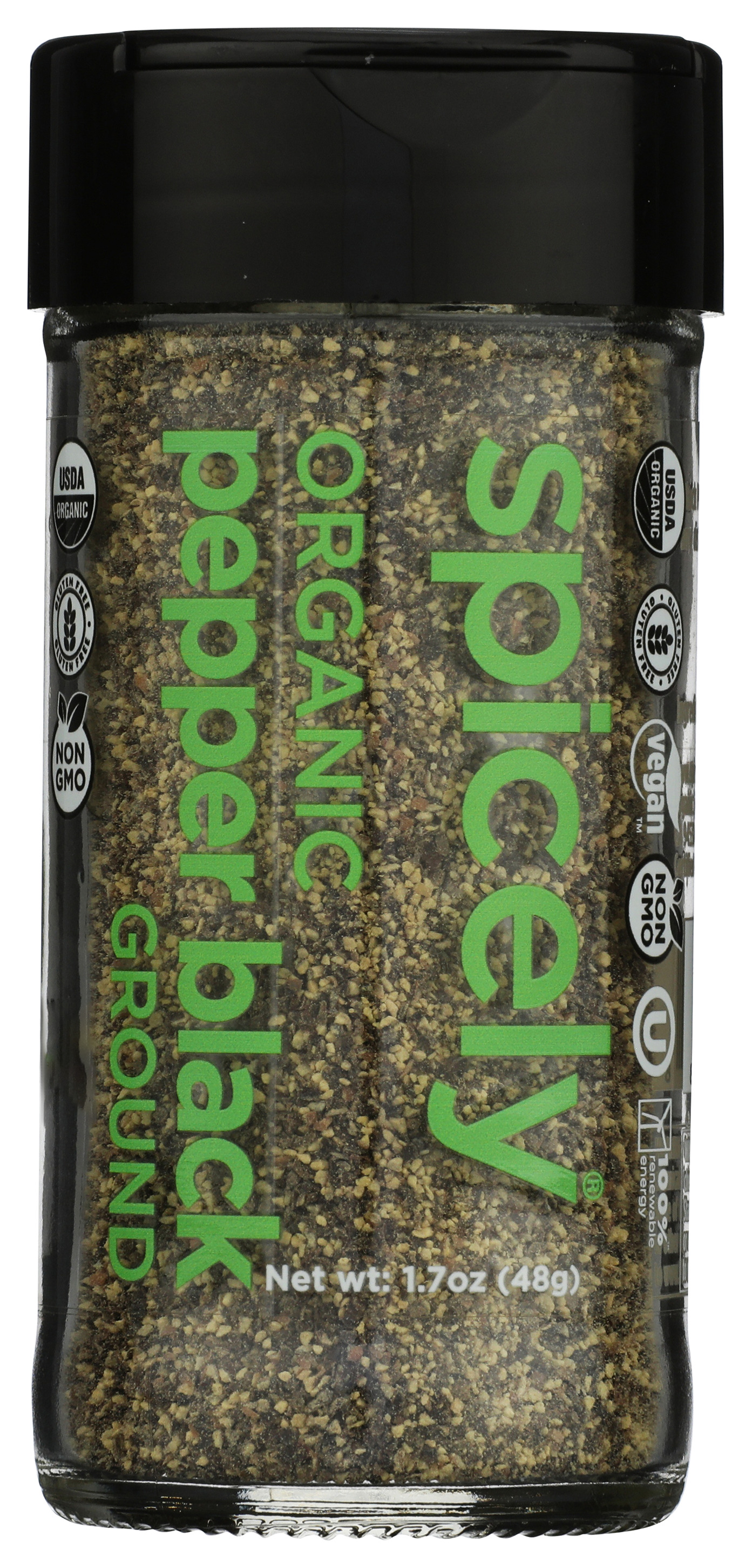 Spicely Organic Ground Black Pepper 1.7 Oz