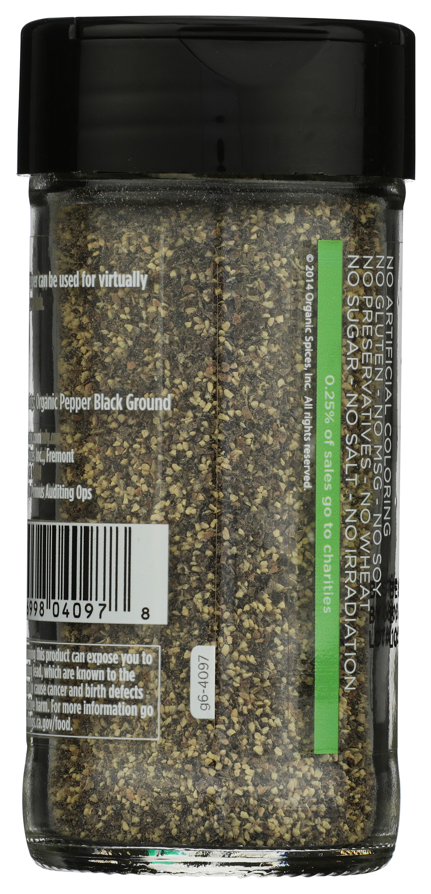 Spicely Organic Ground Black Pepper 1.7 Oz