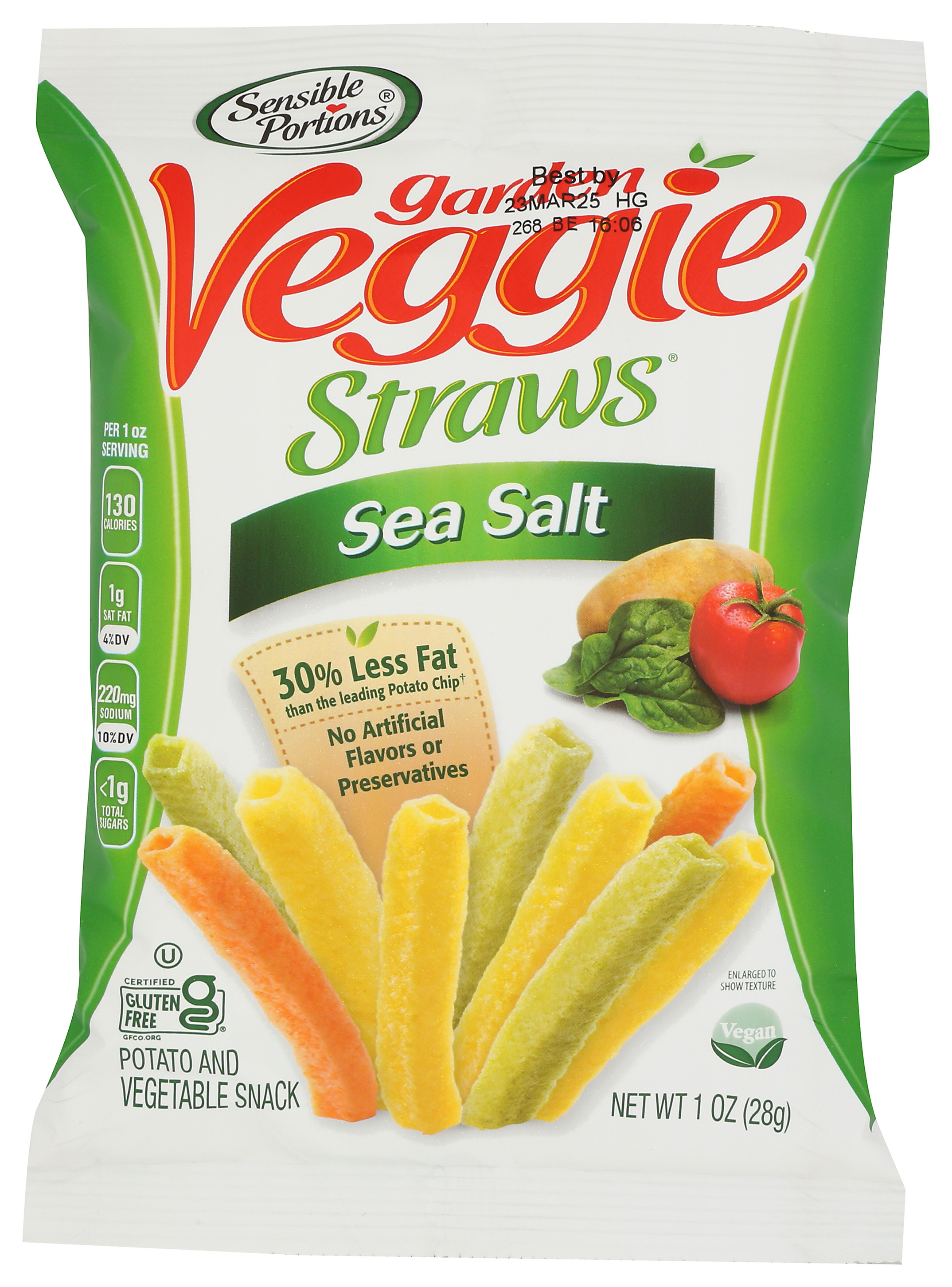 Sensible Portions Sea Salt Veggie Straws Garden Potato Vegetable Snack