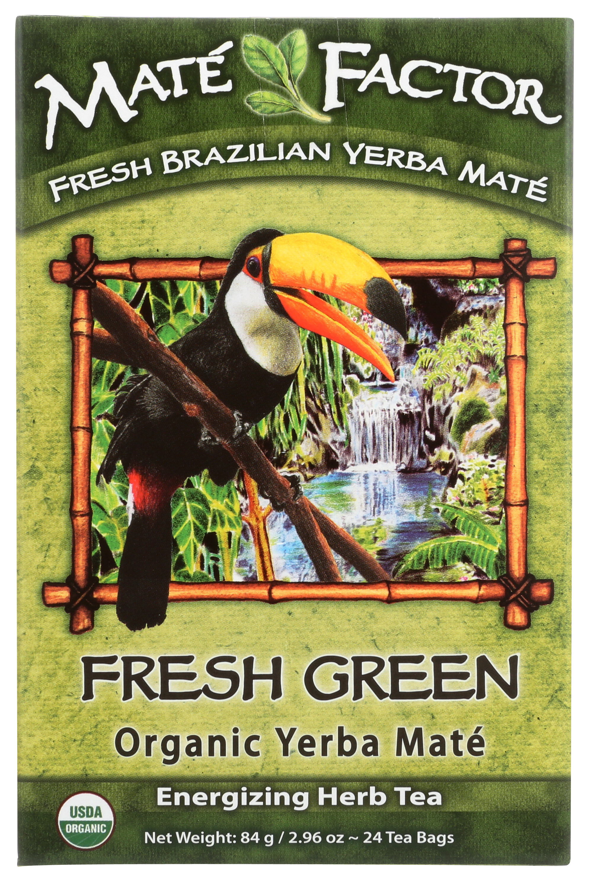 Mate Factor Fresh Green Organic Yerba Tea Bags 24 Count