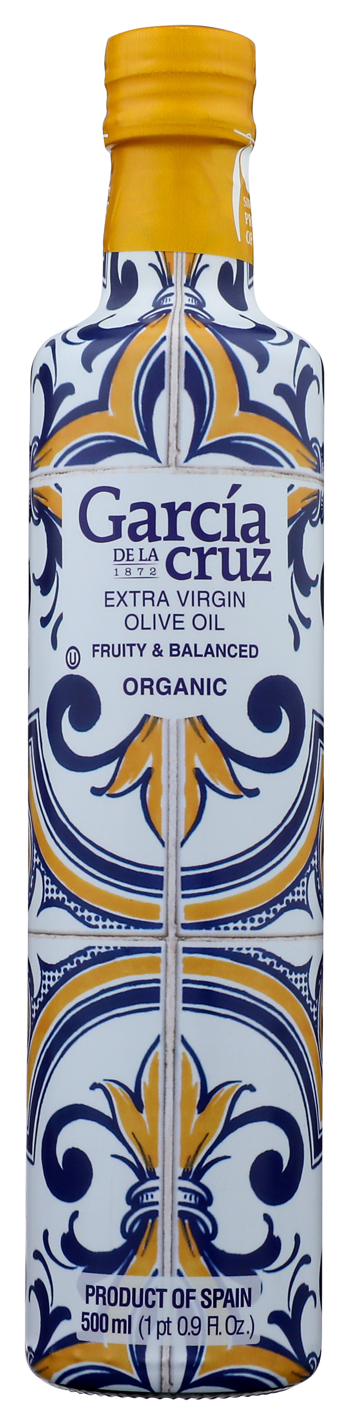 Organic Extra Virgin Olive Oil Garcia De La Cruz 500 Ml 16.5 Oz