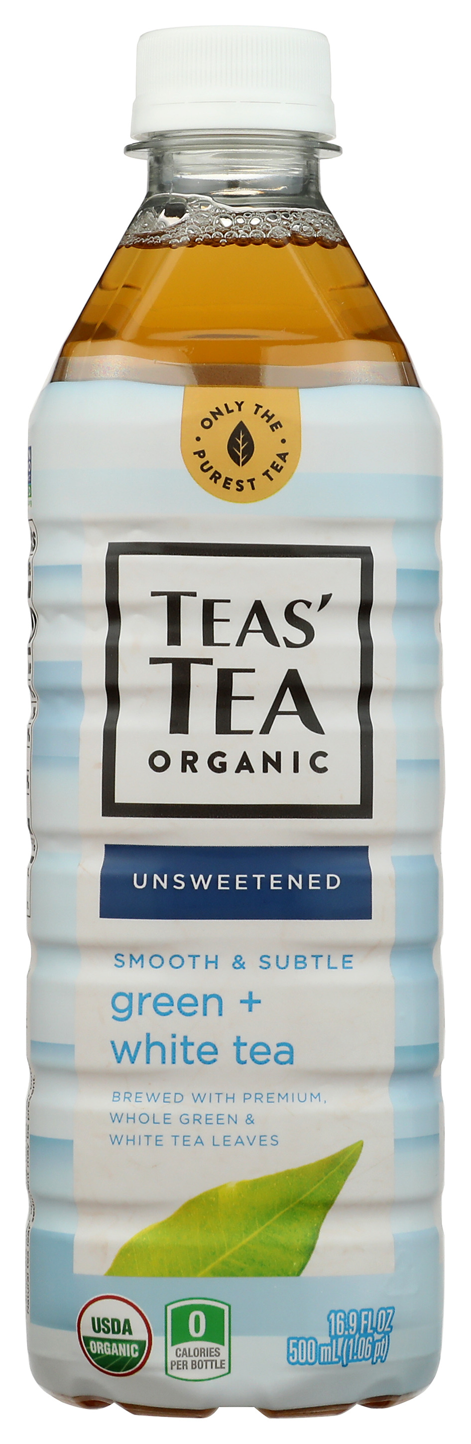 Organic Green And White Tea Unsweetened By Teas’ 500Ml Bottle 16.9 Fl Oz