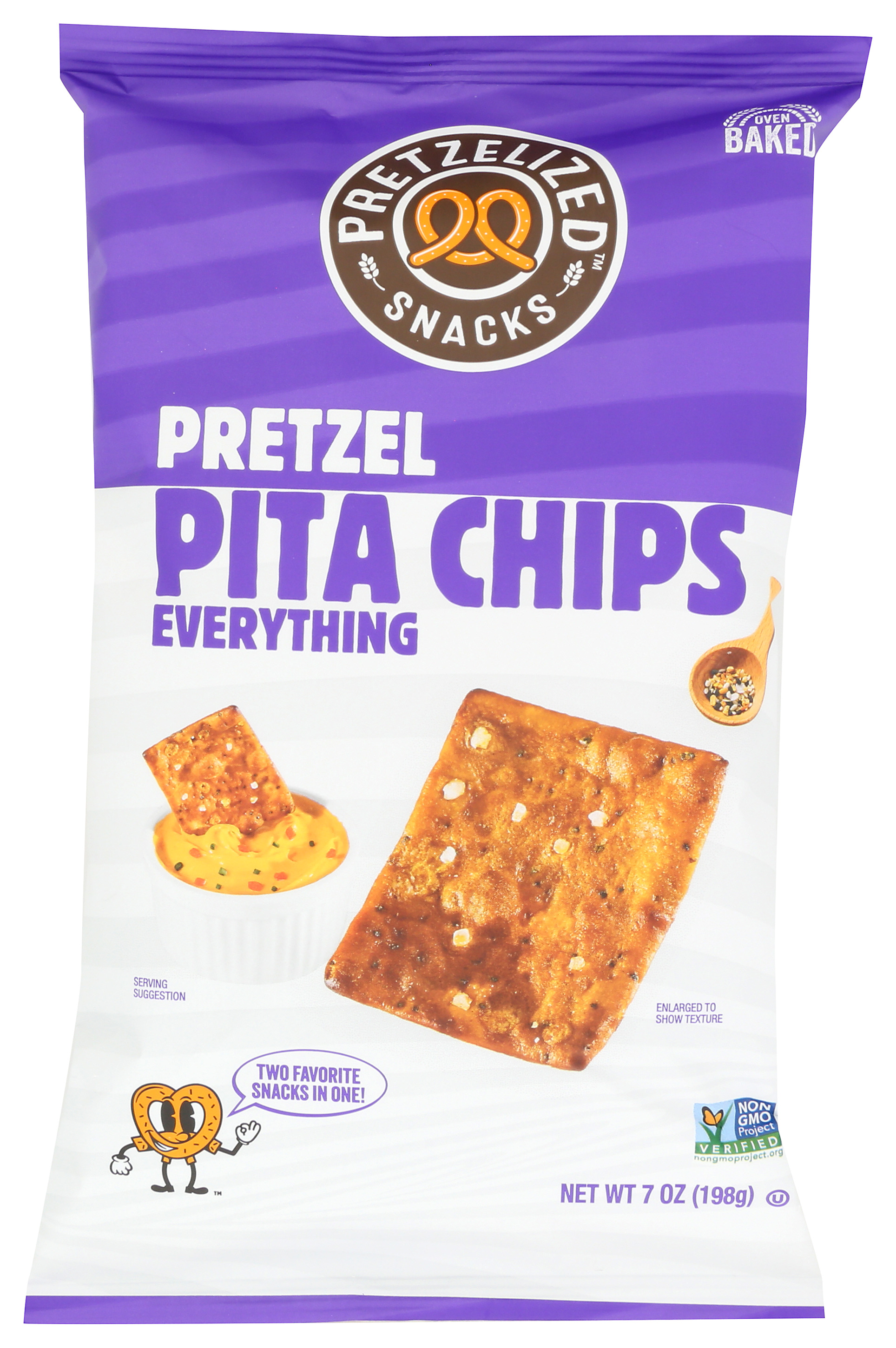 Pretzel Pita Chips Everything By Pretzelized Snacks 7 Oz