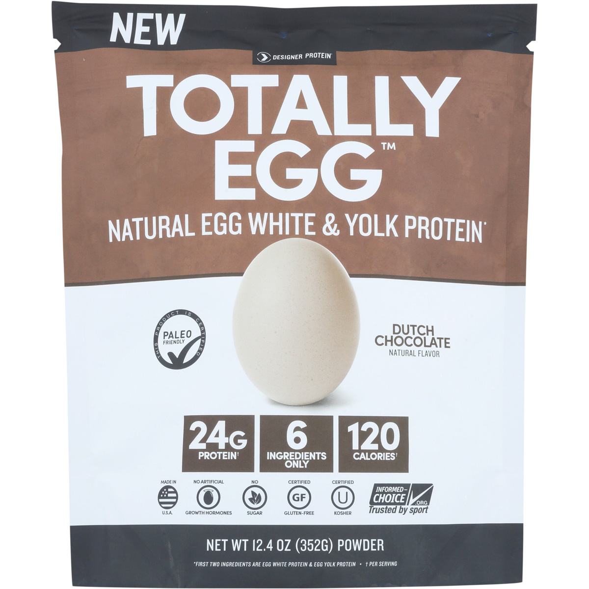 Designer Protein Totally Egg Powder Dutch Chocolate